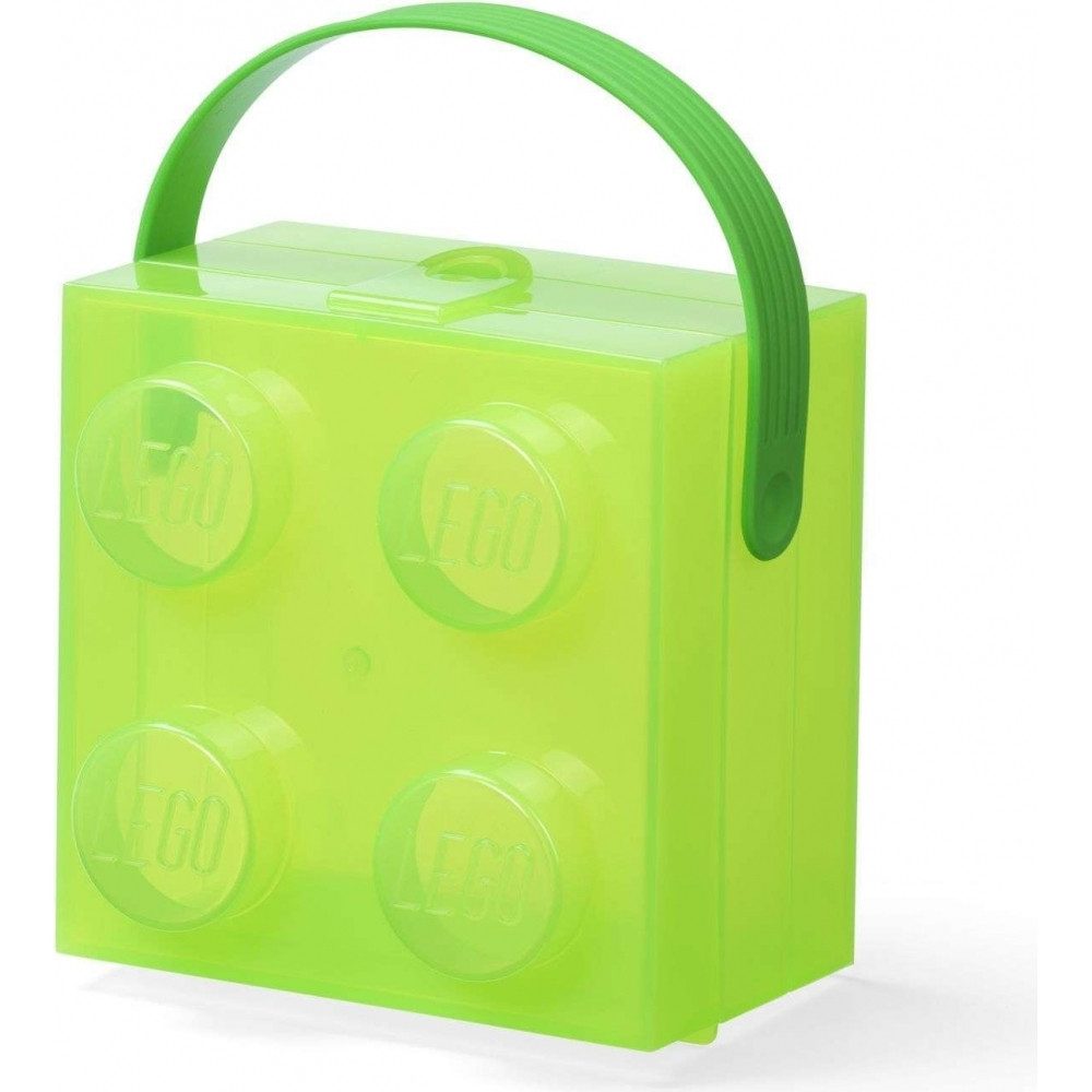 Room Copenhagen Aufbewahrungsbox LEGO Box mit Griff - Aufbewahrungsbox von Room Copenhagen (Box, Aufbewahrungsbox für LEGO, hellgrün/transparent)