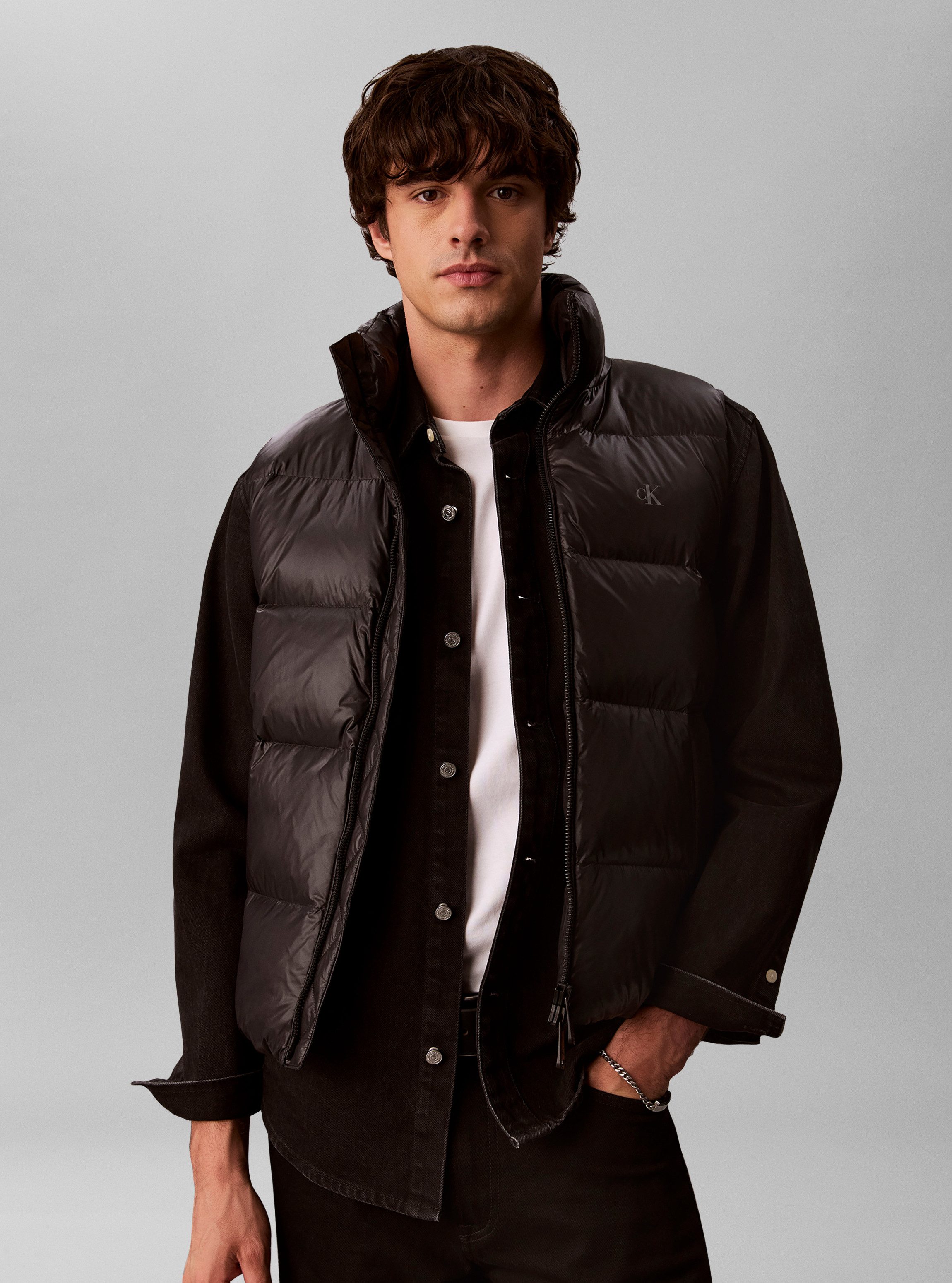 Calvin Klein Jeans Steppjacke GLOSSY STAND COLLAR DOWN Regular fit mit Stehkragen