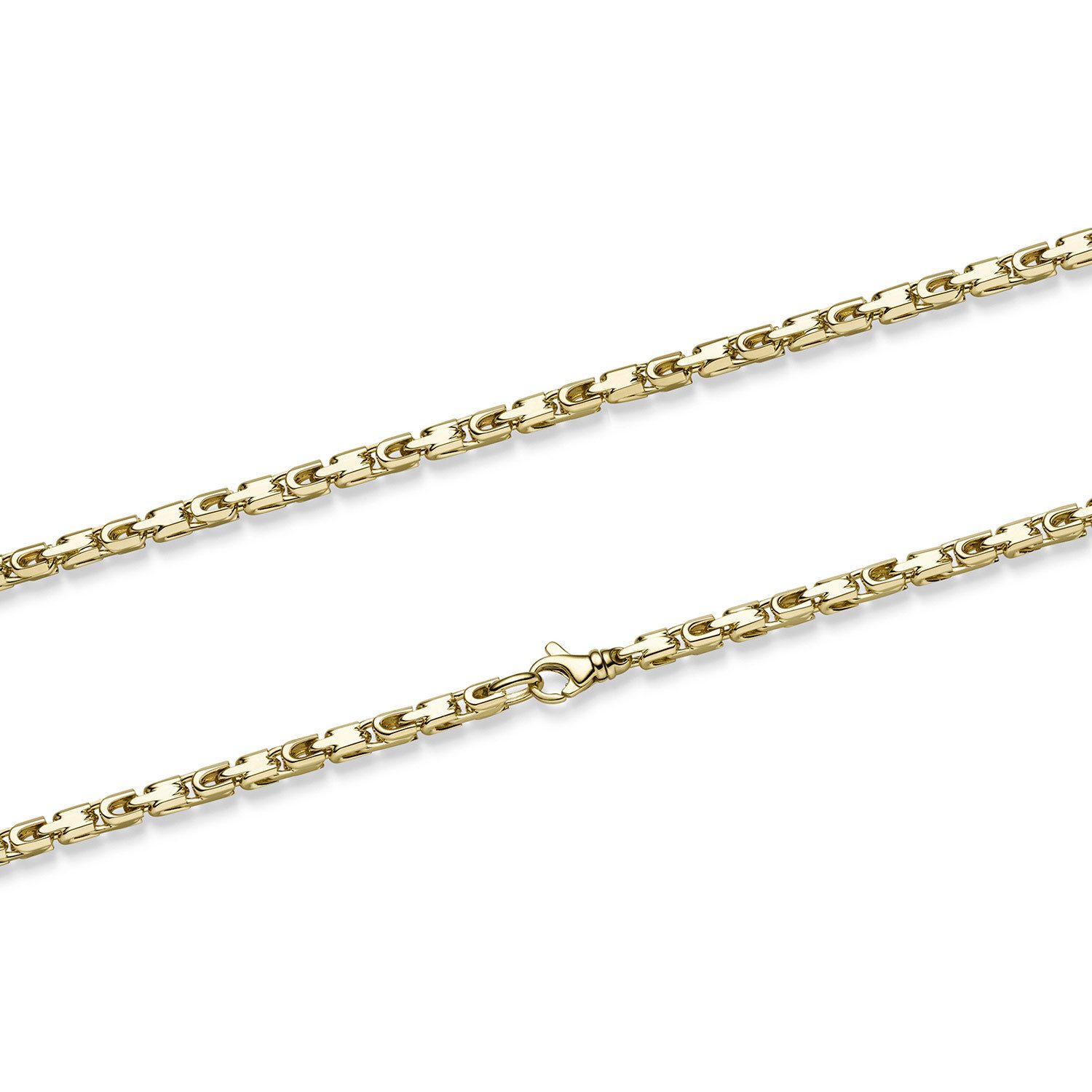 HOPLO Goldkette Goldkette Monte Carlo Kette Armkette 4,5 mm 21 cm 585-14 Karat Gold, Made in Germany