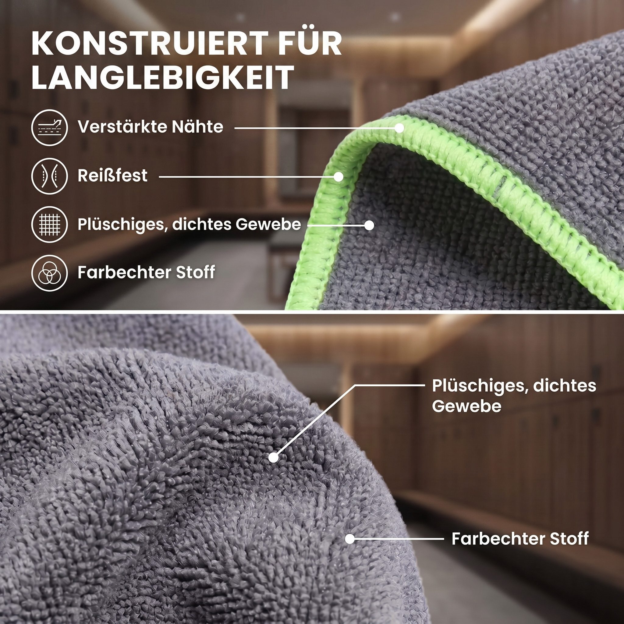 LightDry Reisehandtuch LightDry Reisehandtuch – Leichtes Mikrofaser-Sport und Strandhandtuch, Sport, Strand & Badehandtuch – Bild 5 von 5