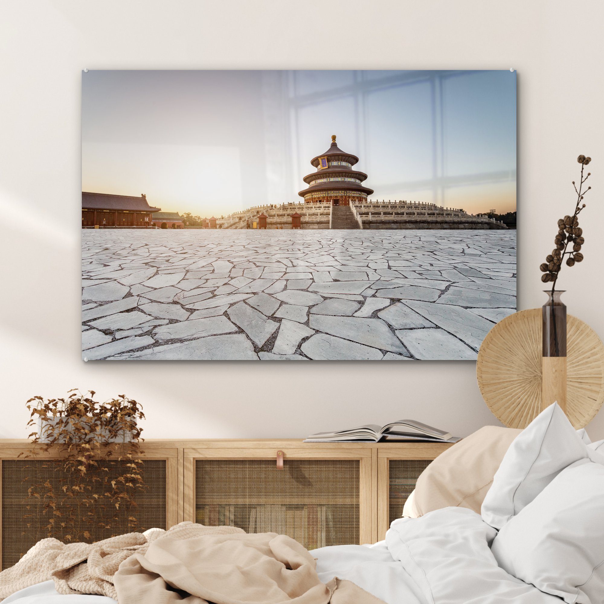 Acrylglasbilder (1 Schlafzimmer & Himmelstempel Verbotenen Wohnzimmer Stadt, China MuchoWow der St), in in Acrylglasbild