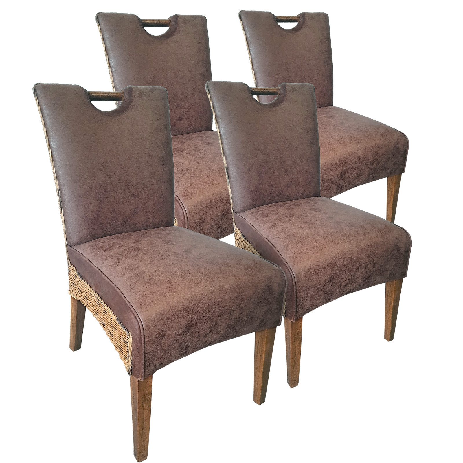 Amagohome Polsterstuhl Esszimmer Stühle Polsterstuhl Rattanstuhl Darwin Pol günstig online kaufen