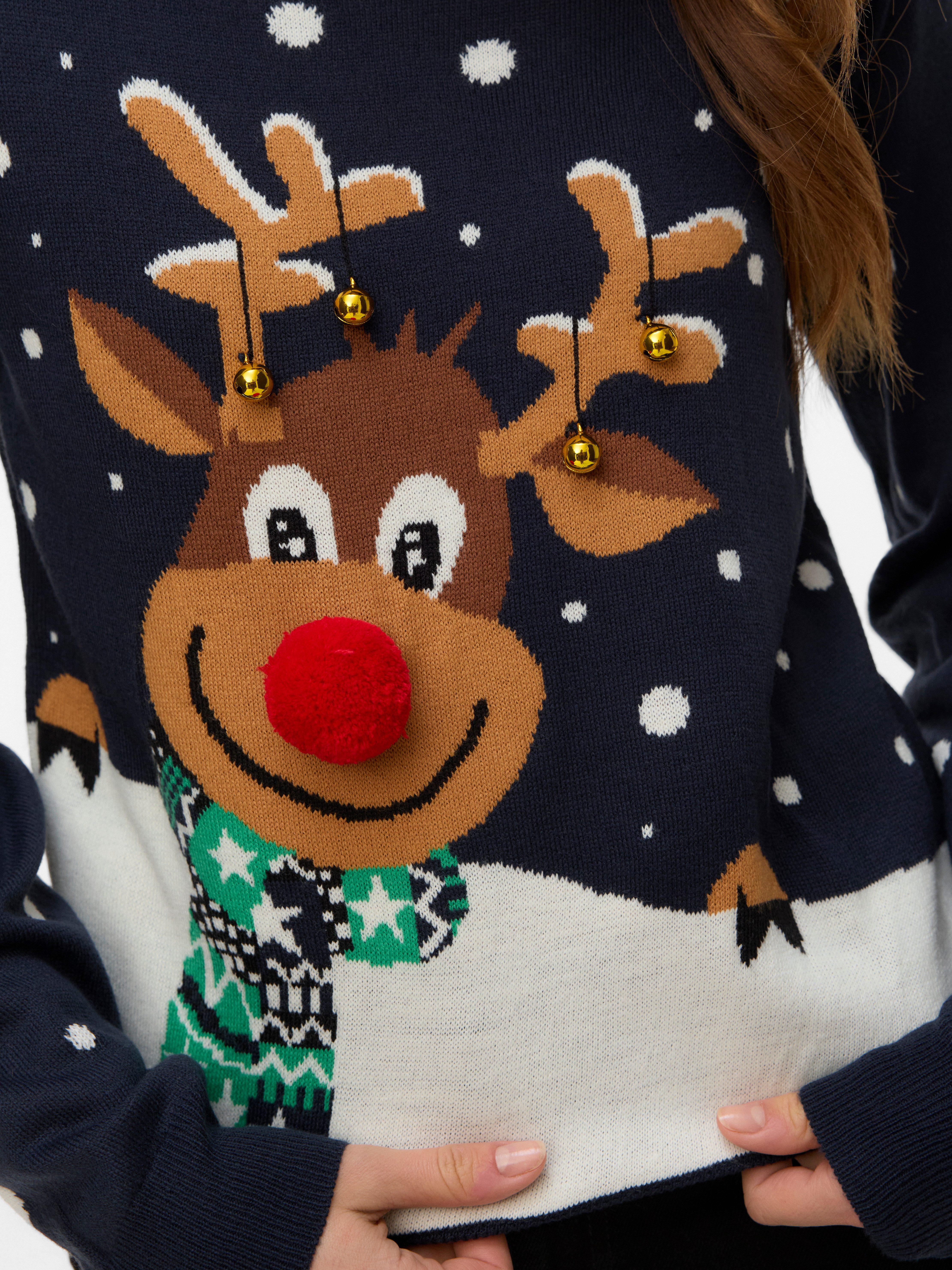 Vero Moda Weihnachtspullover VMFROSTYDEER LS O-NECK PULL. XMAS BOX