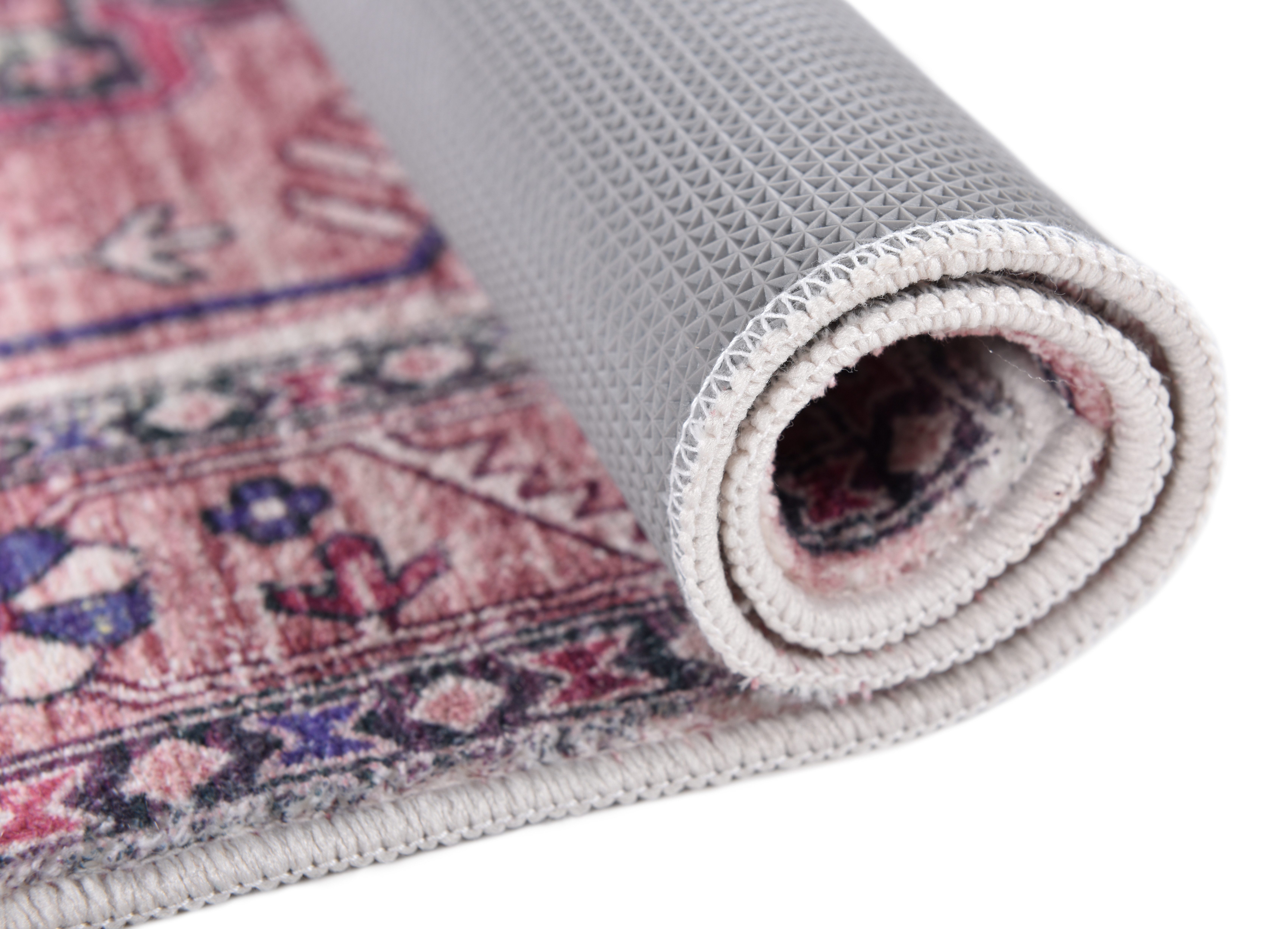 TOM TAILOR HOME Badematte Oriental Bath FOUR, Höhe 7 mm, rutschhemmend beschichtet, strapazierfähig, fußbodenheizungsgeeignet, Polyester, rechteckig, Badteppich, Orient-Optik, Vintage Design, waschbar