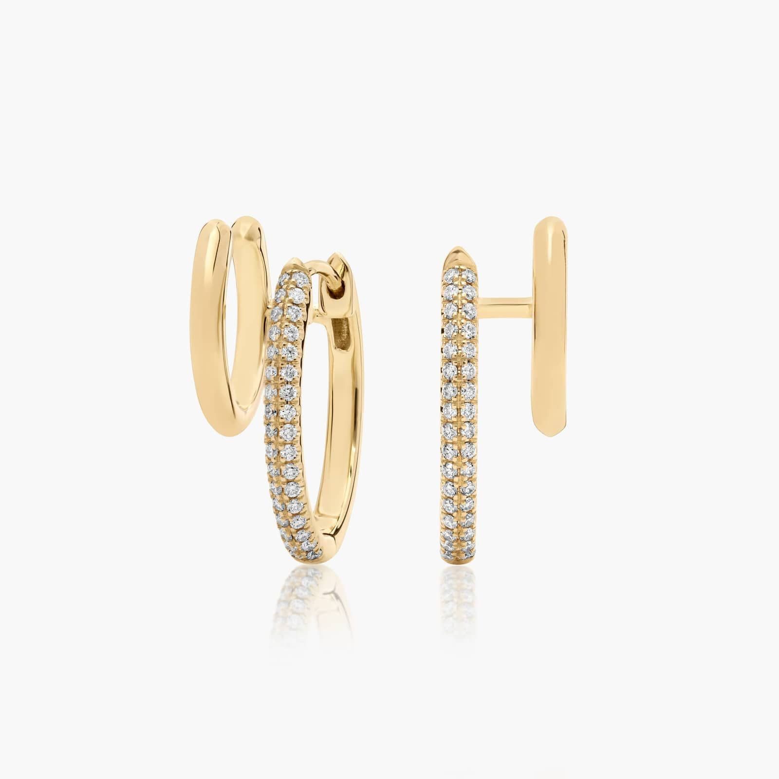 Jumpeak Paar Ohrstecker D/E VVS/VS,Ohrringe Gold 585,Ohrringe Mädchen,Diamantohrringe,Diamond, Ohrringe Gold Creolen,Mutter Tochter Geschenk,Geschenk Schwester