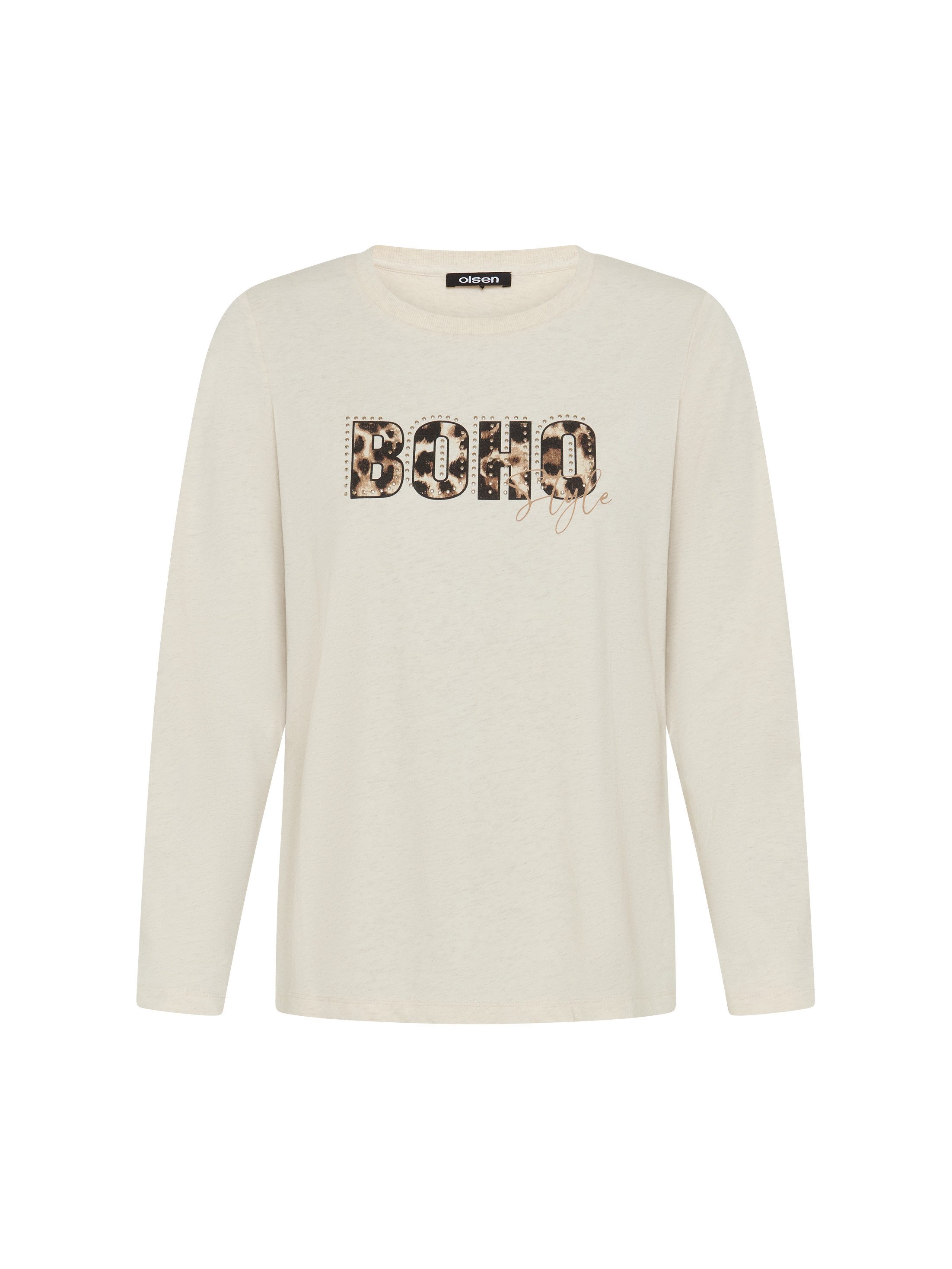 Olsen T-Shirt mit Placement Print und Rundhalsausschnitt