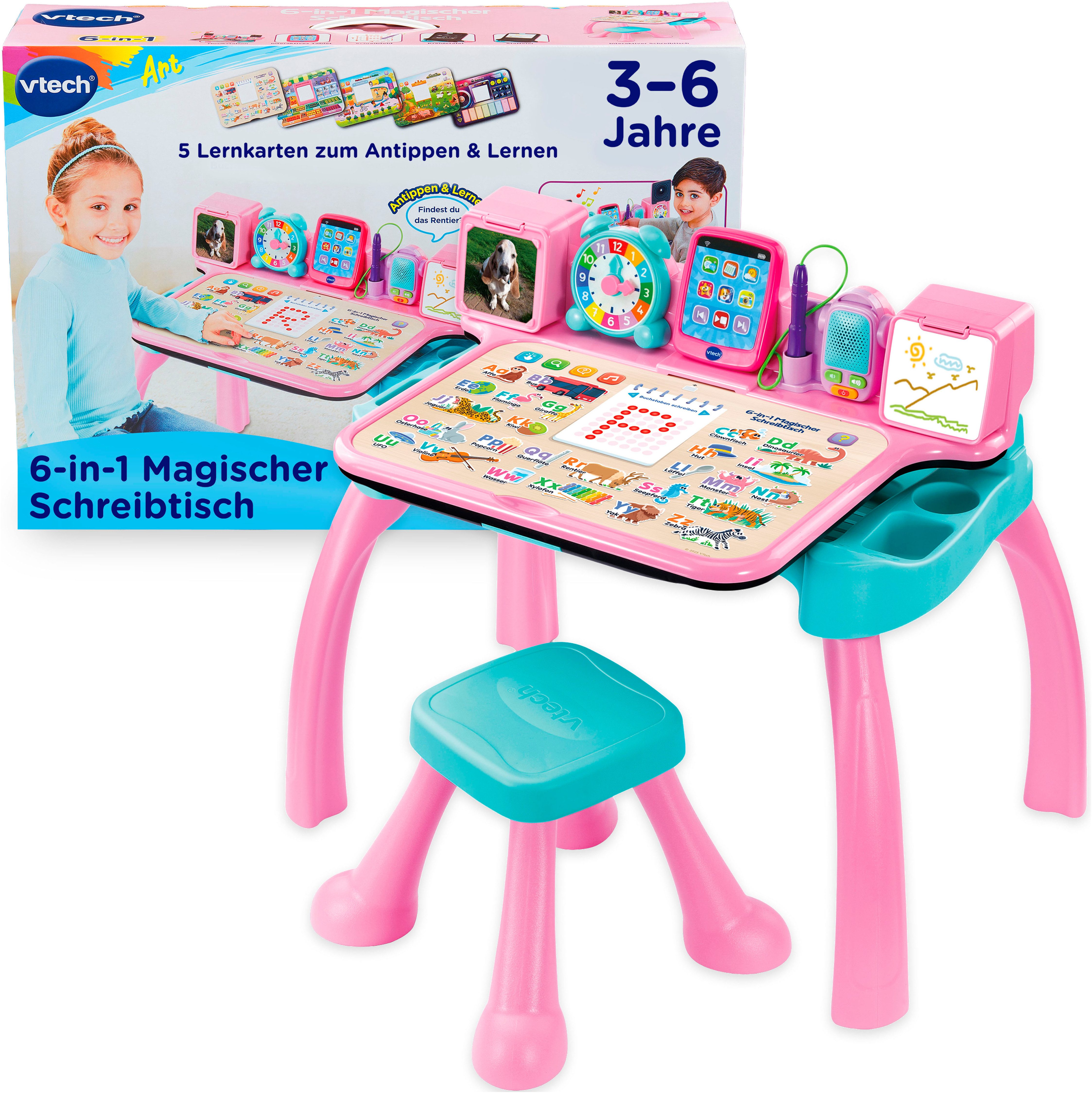 Vtech® Spieltisch 6-in-1 Magischer Schreibtisch, mit Licht und Sound günstig online kaufen