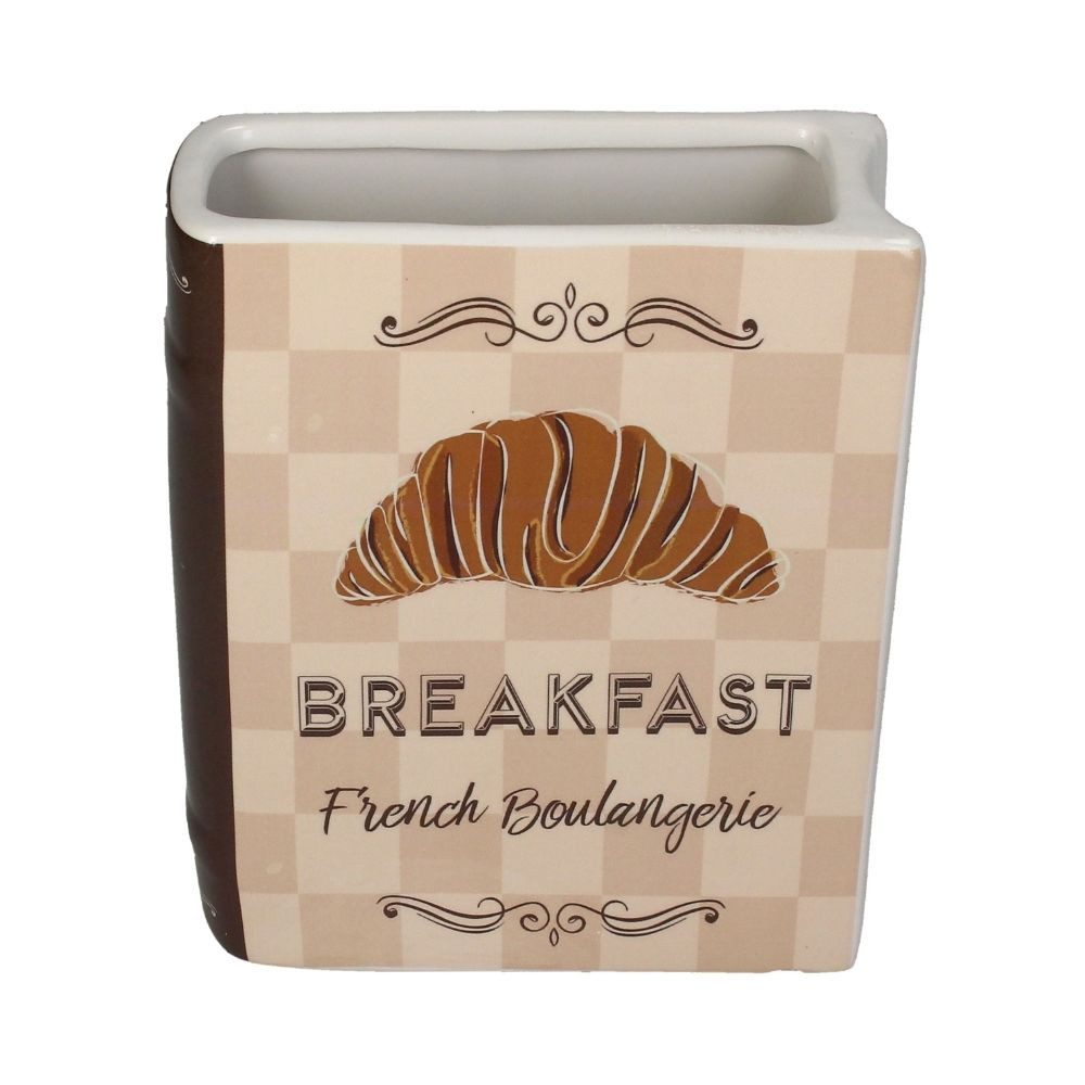 Kersten BV Dekovase Vase Buch, Dolomite - Breakfast Croissant (1 St)