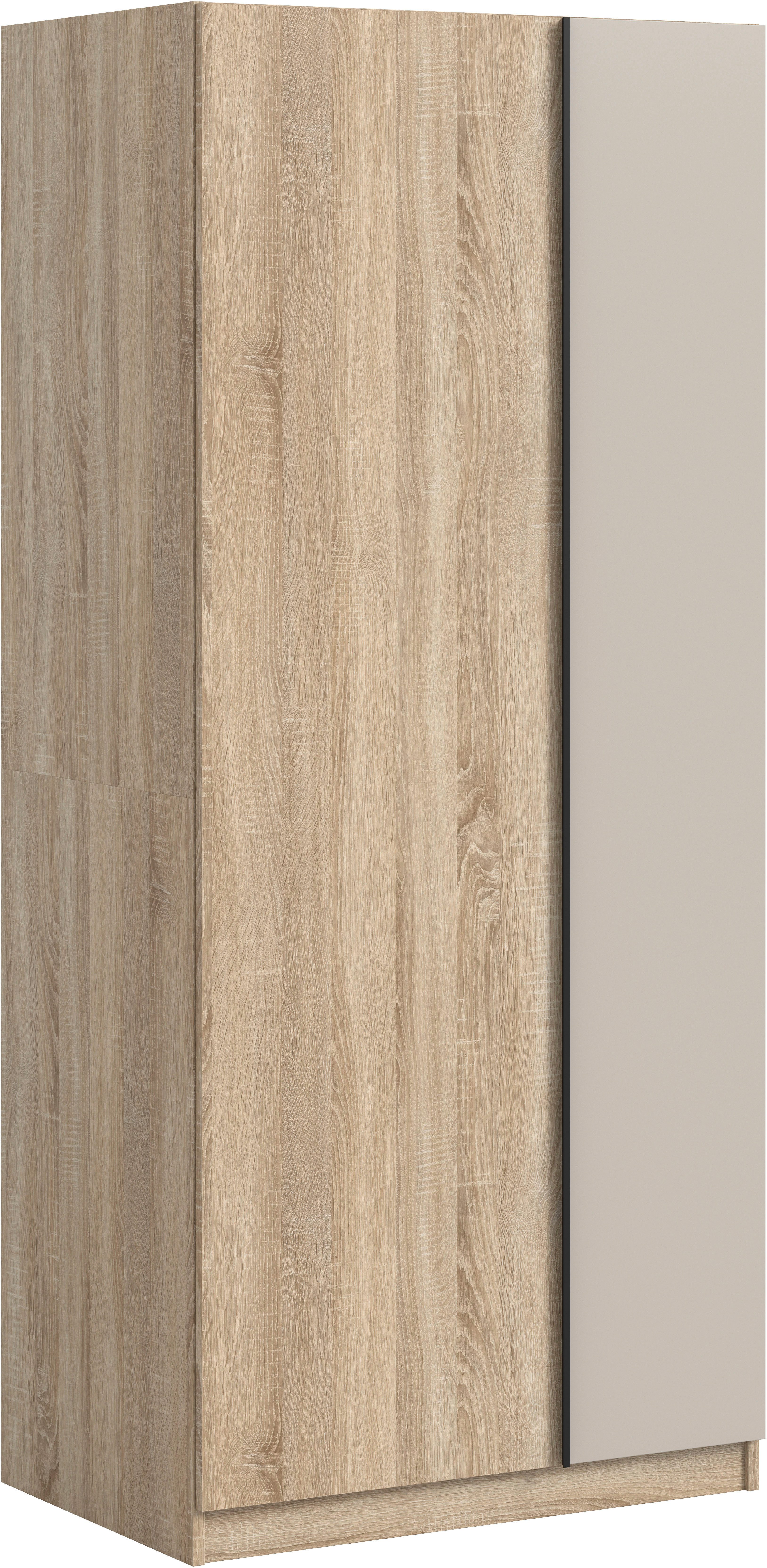 Home affaire Kleiderschrank BENDINGO, Schlafzimmerschrank, Schrank, Garderobenschrank (OTTO BESTSELLER, Garderobe & Schlafzimmer) Breite 80cm, Eiche NB, 2-türig, inkl 1 Kleiderstange und 3 Ablageboden