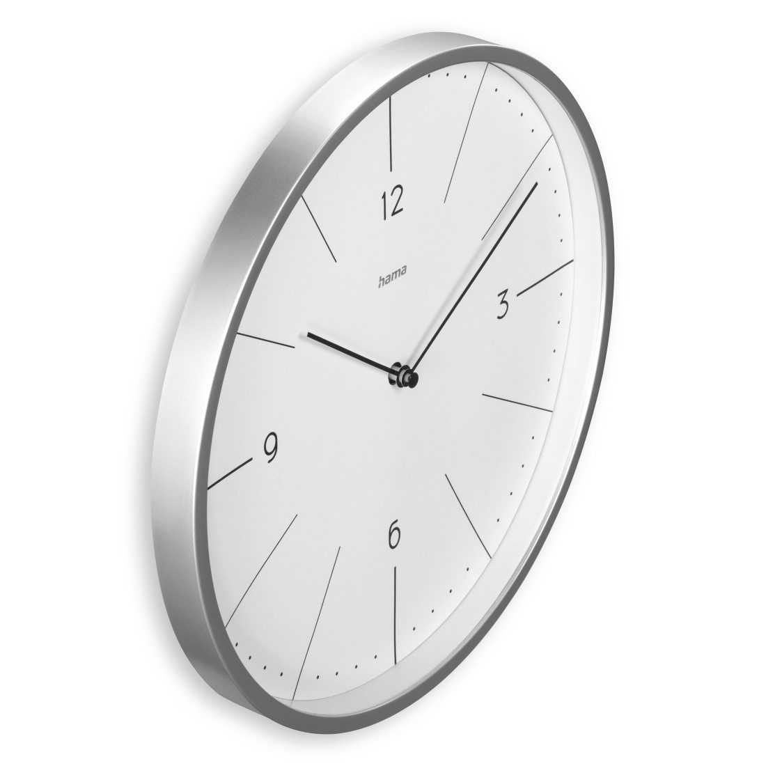 Hama Wanduhr Uhr "Sardinien", ohne Ticken, Ø 30 cm, Grau (geräuscharm) günstig online kaufen