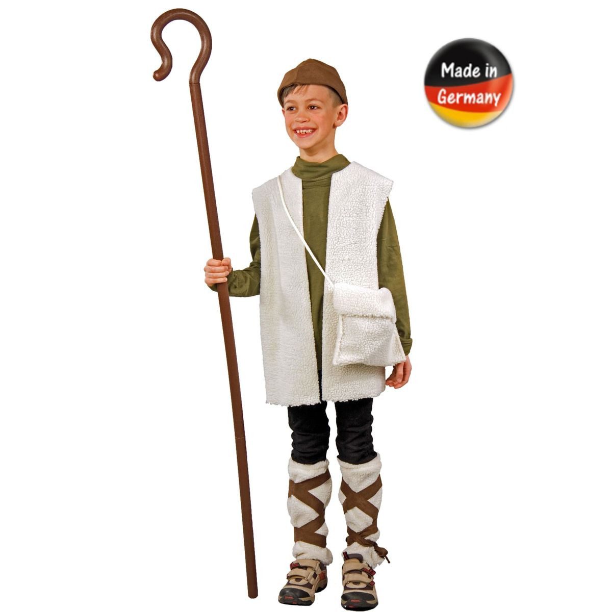 Festartikel Müller GmbH Kostüm Hirte mit Lammfelloptik Krippenspiel für Kinder