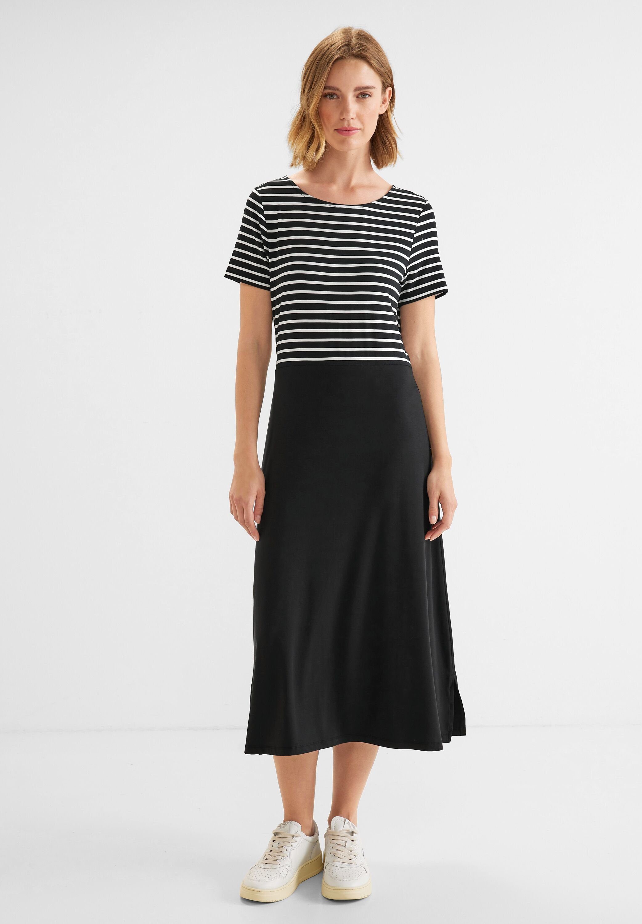 STREET ONE Sommerkleid mit Rundhalsausschnitt, Single Jersey