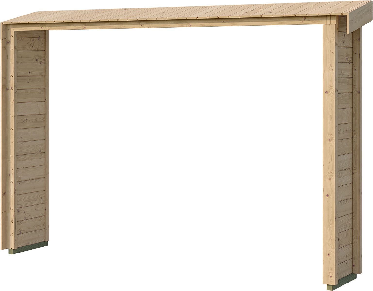 weka Gartenhaus-Anbaudach optionale Erweiterung für Gartenhaus Killarney, BxT: 314x56 cm