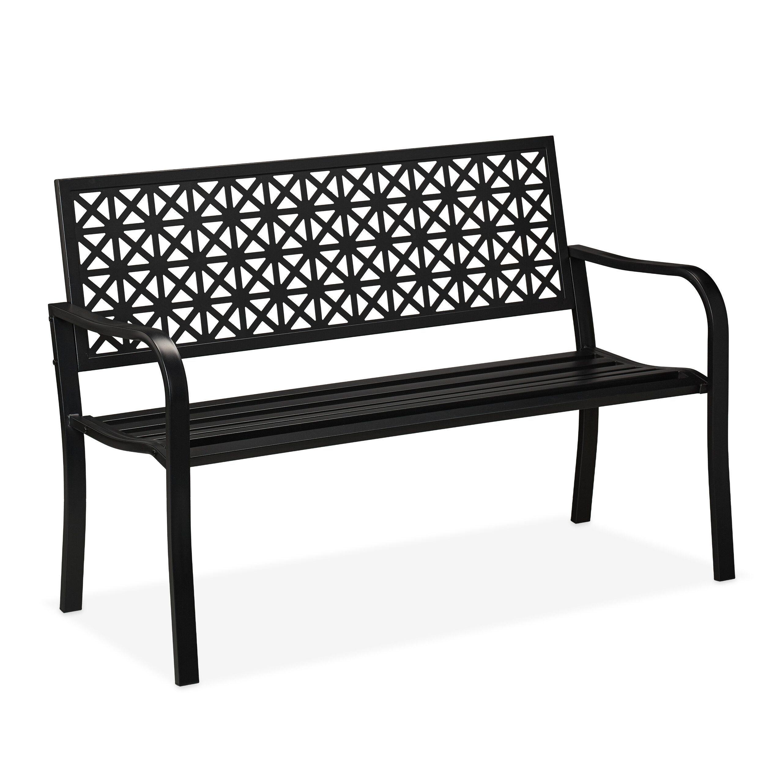 relaxdays Gartenbank geometrisches Must günstig online kaufen