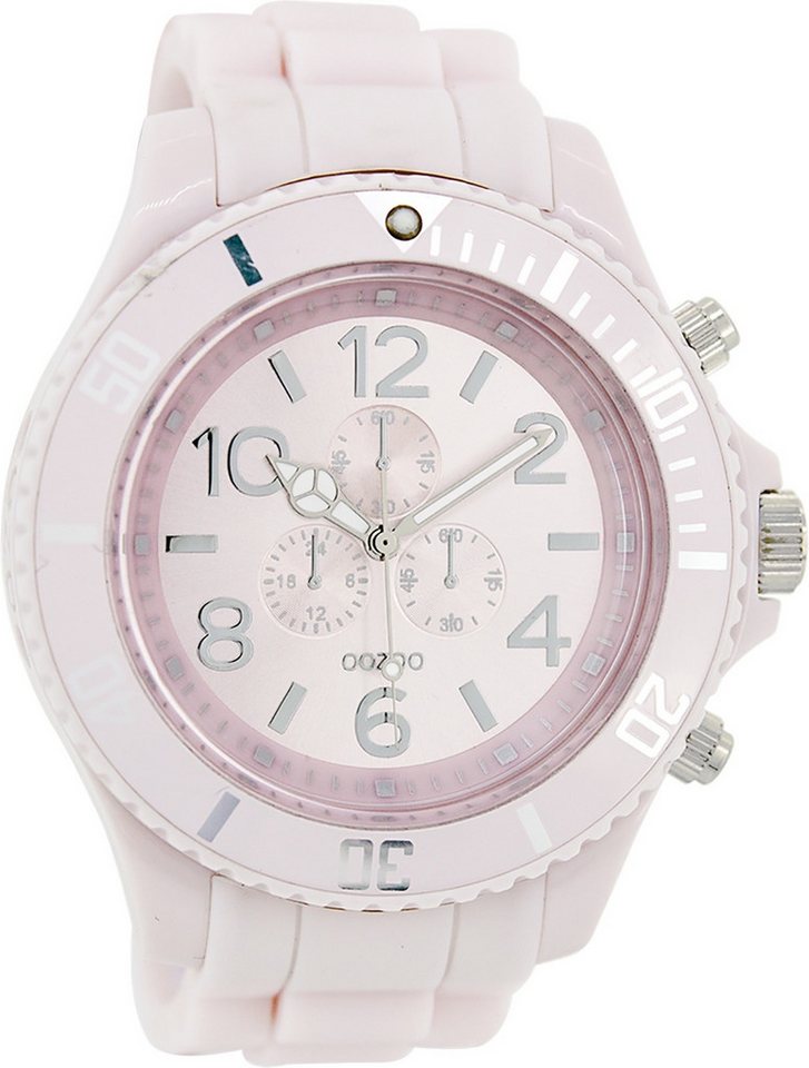 OOZOO Quarzuhr Oozoo Herren Armbanduhr Timepieces Analog, (Analoguhr), Herrenuhr rund, extra groß (ca. 48mm) Silikonarmband, Fashion-Style
