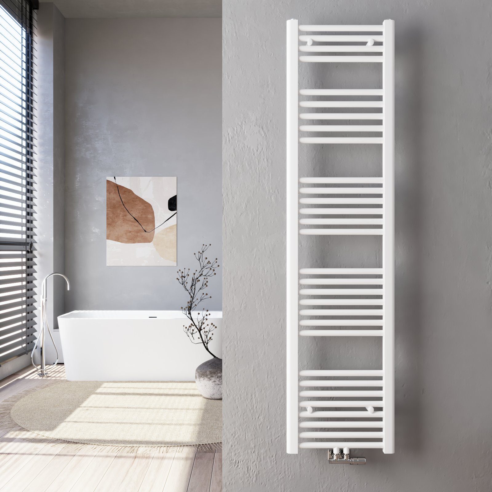 MEYKOERS Badheizkörper Handtuchwärmer Groß Mittleanschluss Seitenanschluss, günstig online kaufen