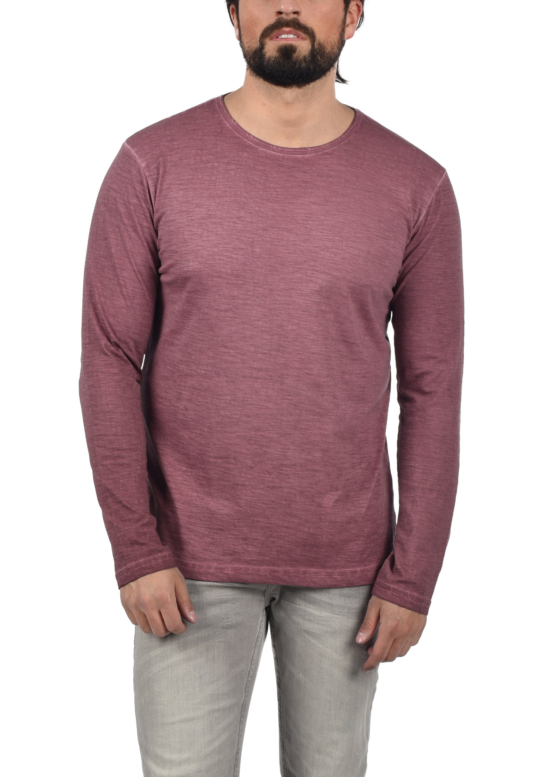 SDConner Red !Solid Langarmshirt Wine Longsleeve (0985)