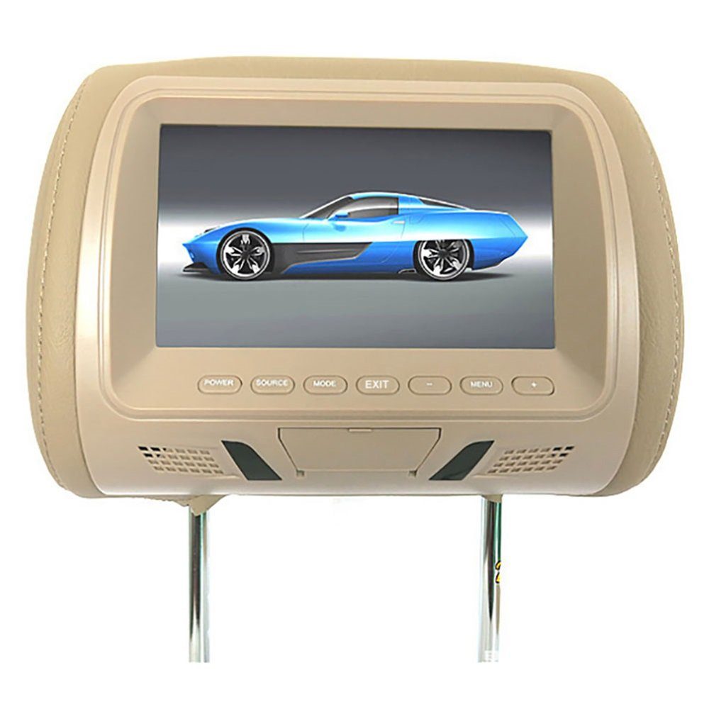 Beige 7Zoll Rutaqian Multifunktionsspieler Auto Multimedia-Spieler Monitor Rücksitzunterhaltung (Riemenantrieb)