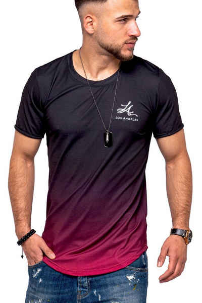 behype T-Shirt »LA« mit modischem Farbverlauf