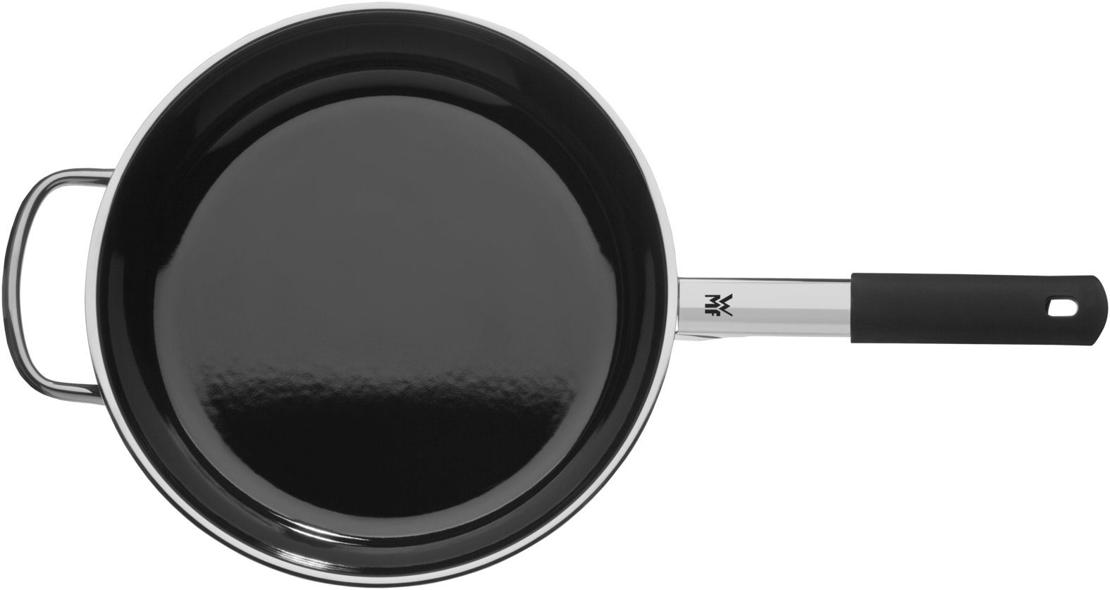 WMF Bratpfanne Fusiontec Mineral Stielpfanne, 28 cm, Platinum, Fusiontec (1x Bratpfanne mit Gegengriff 28 cm (Höhe 8,1 cm) - optimal für Herdplatten mit Ø 22 cm, 1-tlg., 1x Bratpfanne mit Gegengriff 28 cm - optimal für Herdplatten mit Ø22cm), Made in Germany