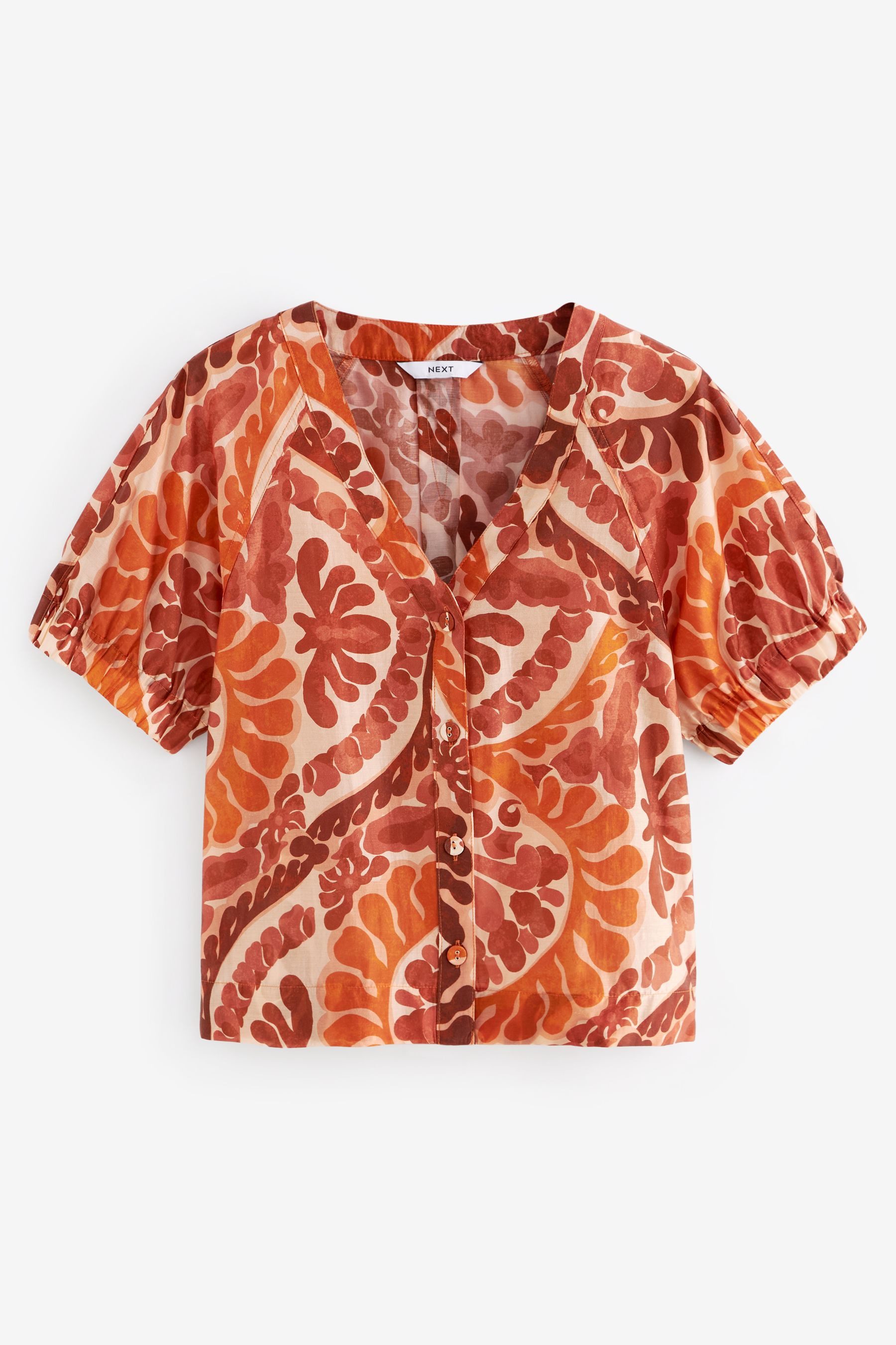 Next Kurzarmbluse Kurzarm-Bluse mit Knopfleiste und günstig online kaufen