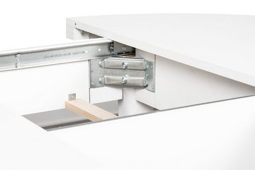 Konsimo Esstisch ALTIS Esszimmertisch Küchentisch 100x100cm, ausziehbar bis 140cm, rund