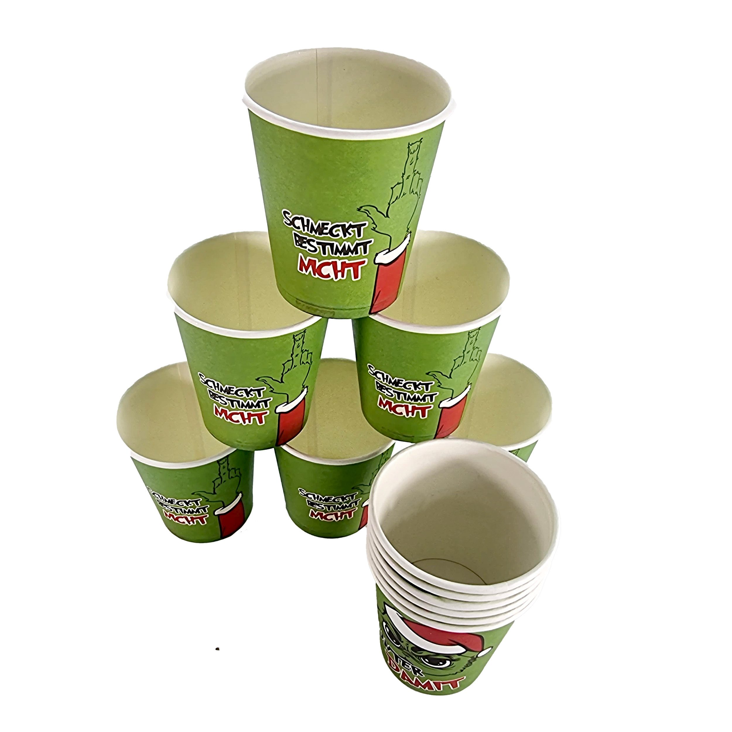 TOPCENT Einwegbecher "Muffel" Pappbecher 2x 6er Set (12 Becher)