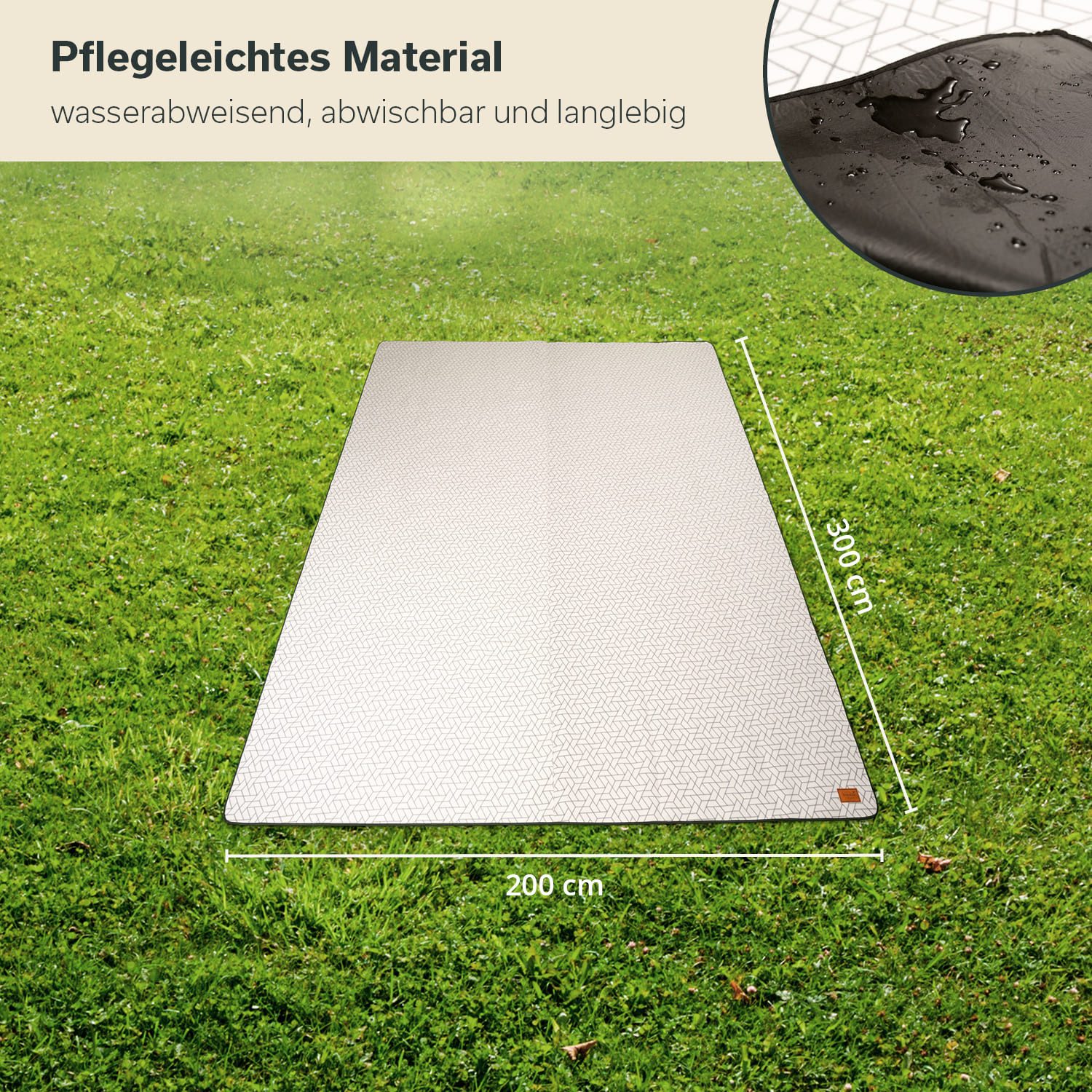 Skandika Zeltteppiche Lindal, Outdoor Teppich mit Softtouch-Fleece, Campingteppich, Zeltunterlage, wetterfest, wasserdicht, Tragetasche mit Reißverschluss