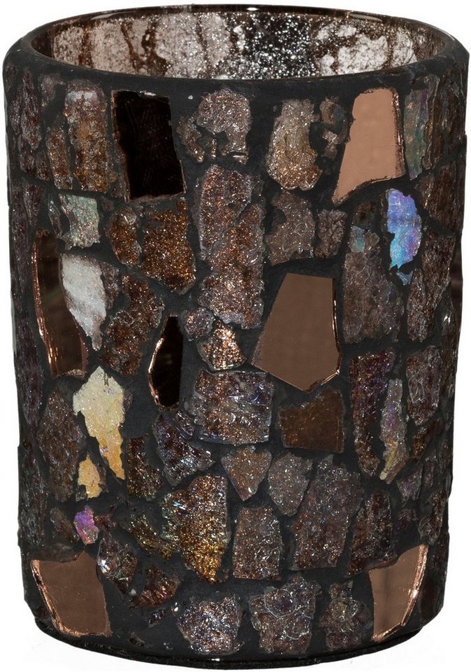 Creativ deco Windlicht (4 St), mit wunderschönem Mosaik, 4er Set, Höhe ca.  10 cm