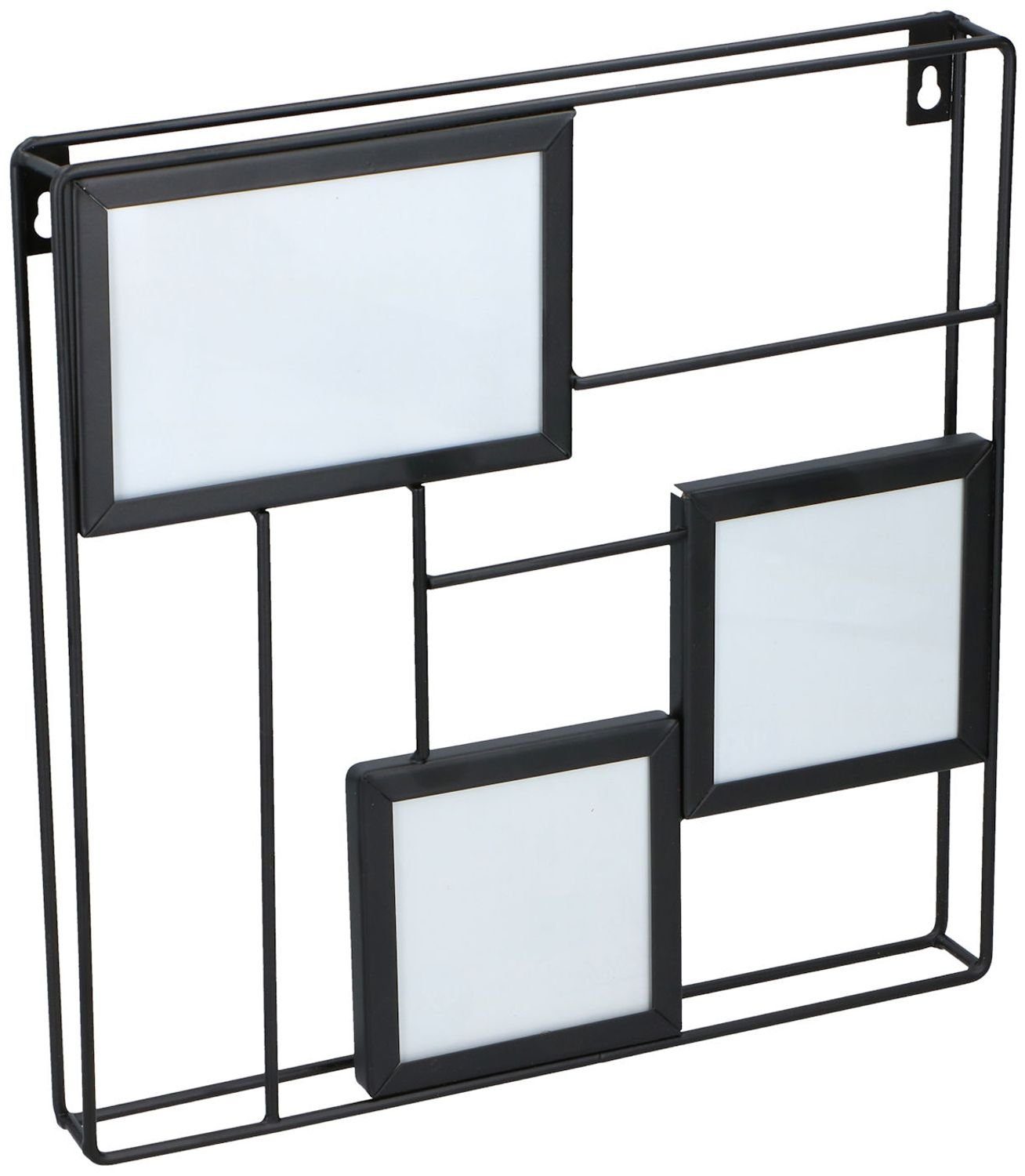 EDCO Bilderrahmen Metall-Bilderrahmen schwarz 3 Bilder 30x30cm Fotorahmen B günstig online kaufen