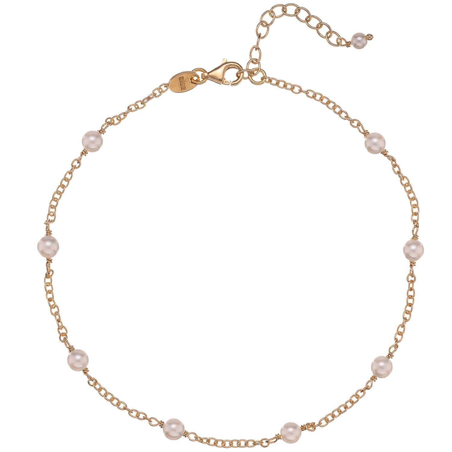 Alisia Fußkette Goldfarben mit kleinen Perlen