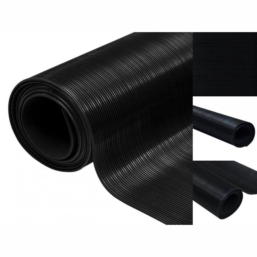 vidaXL Ламінат Gummi-Bodenmatte Antirutschmatte 2 x 1 m feingerippt