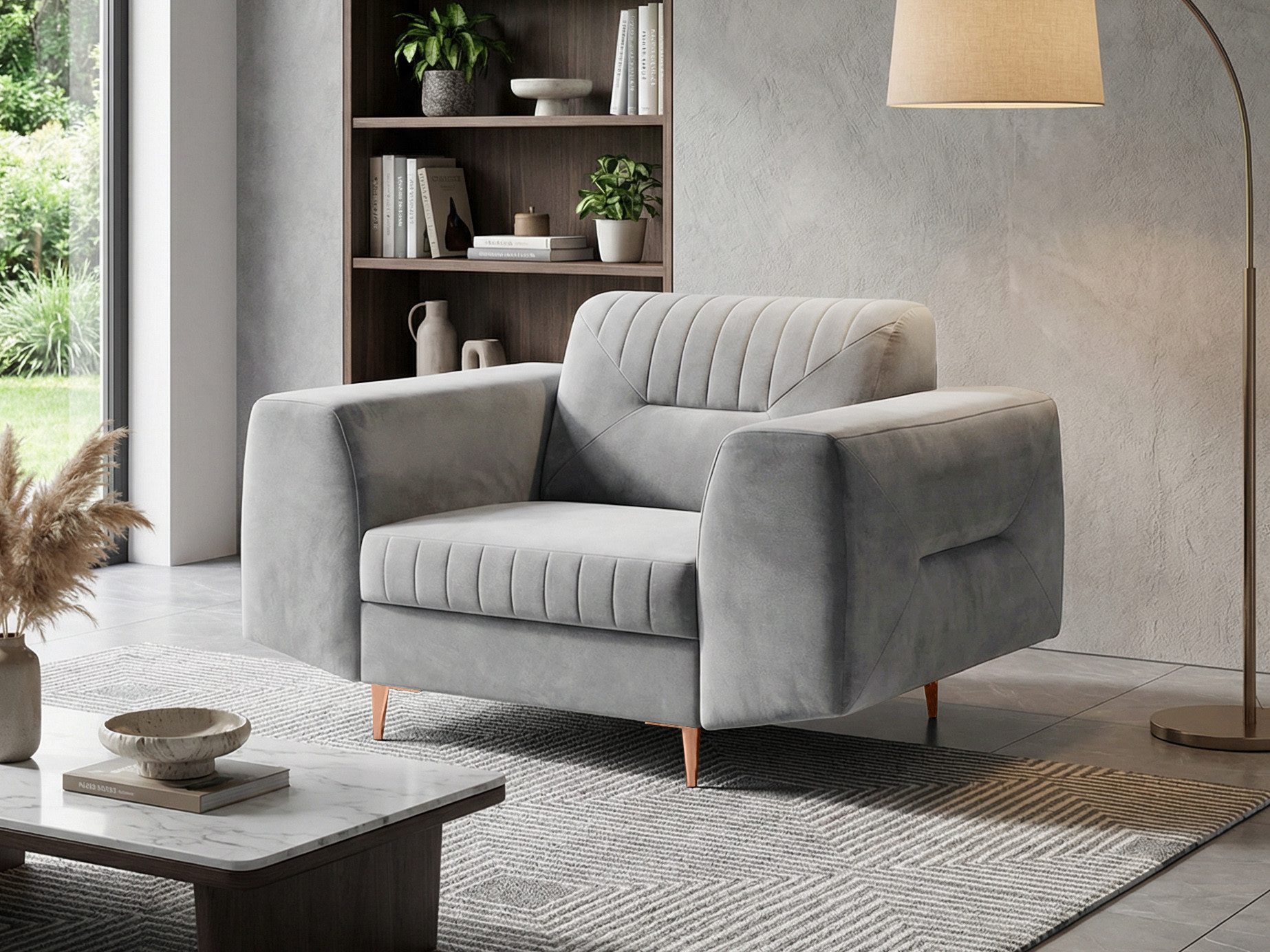 Beautysofa Sessel VENEZIA (Loungesessel im modernes Design)