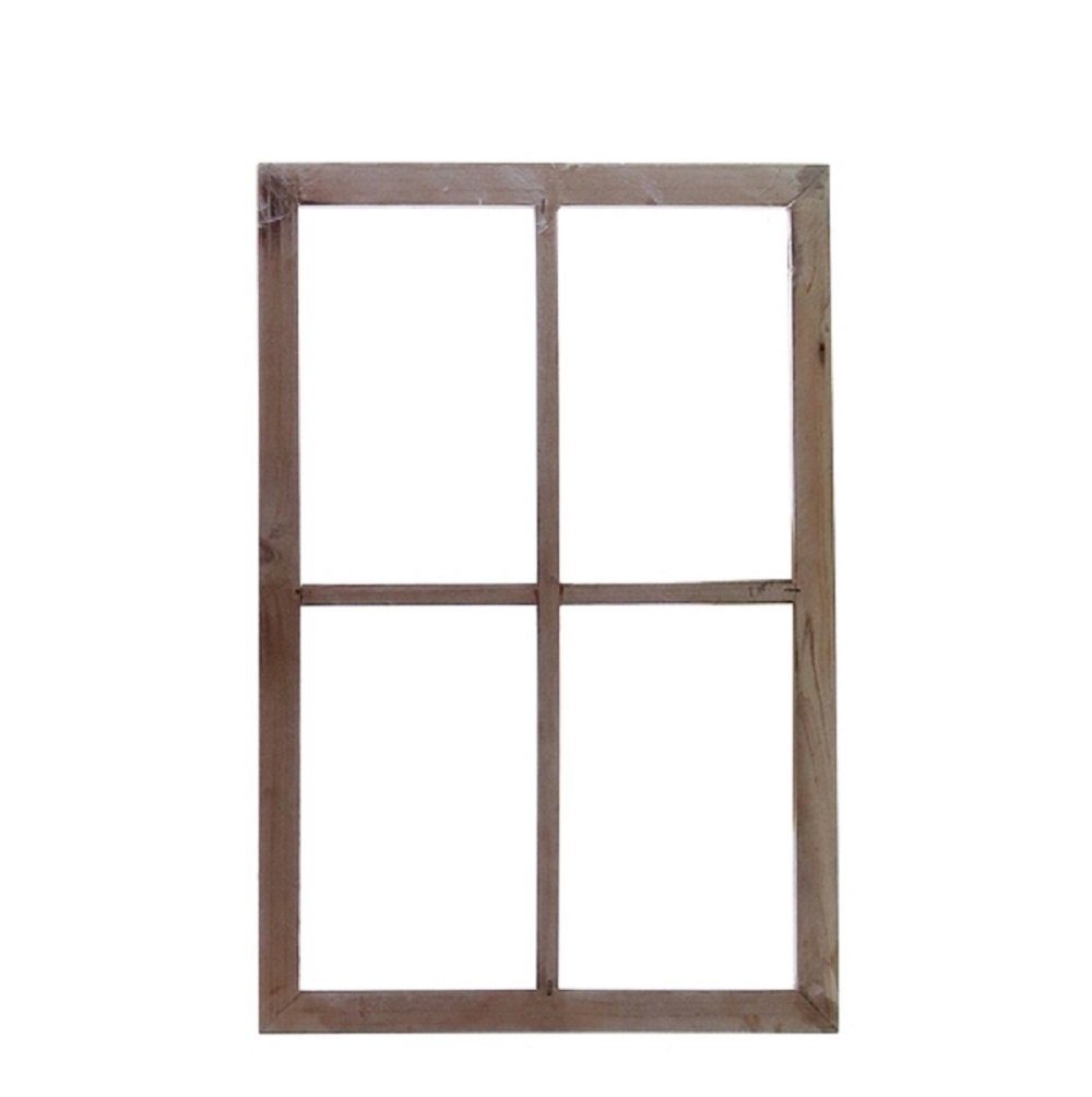 Linoows Dekoobjekt Deko Fensterrahmen, Holzfenster, Sprossenfenster, Holz Fensterrahmen, Shabby Fenster im Landhausstil