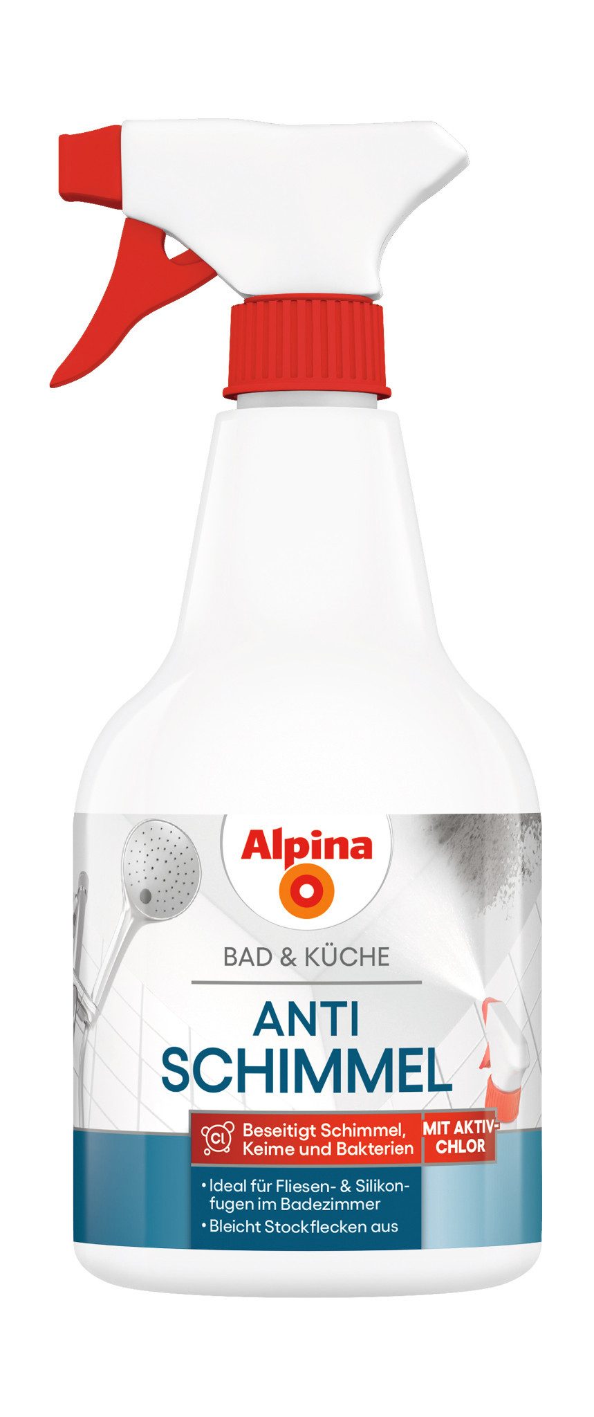 Alpina Alpina Bad & Küche Anti-Schimmel (chlorhaltig) Засіб для видалення цвілі (Reinigt und desinfiziert, Bleicht Stockflecken aus, Mit Aktivchlor)