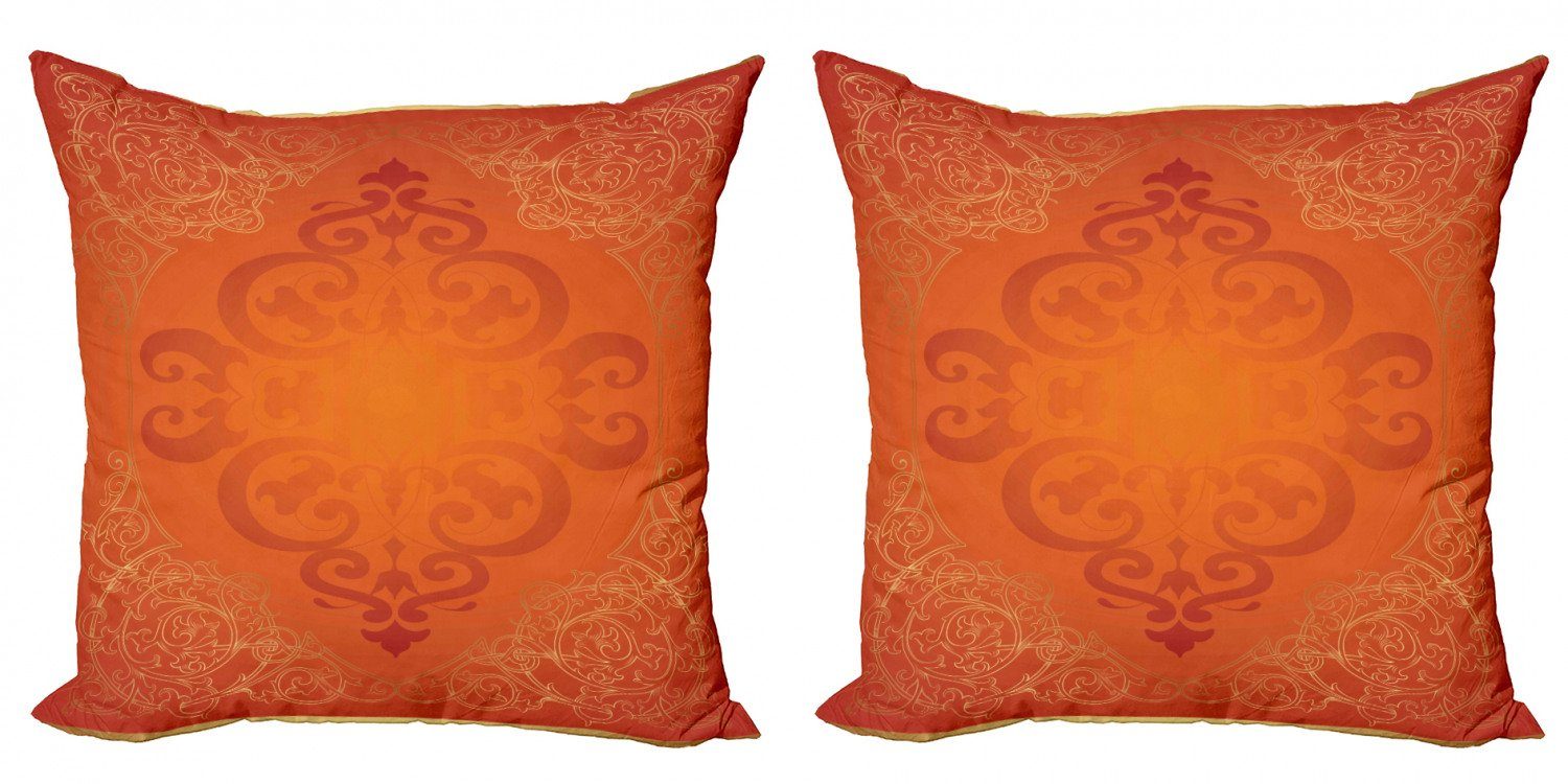 Kissenbezüge Modern Accent Doppelseitiger Digitaldruck, Abakuhaus (2 Stück), Orange Königliche Antike Motive