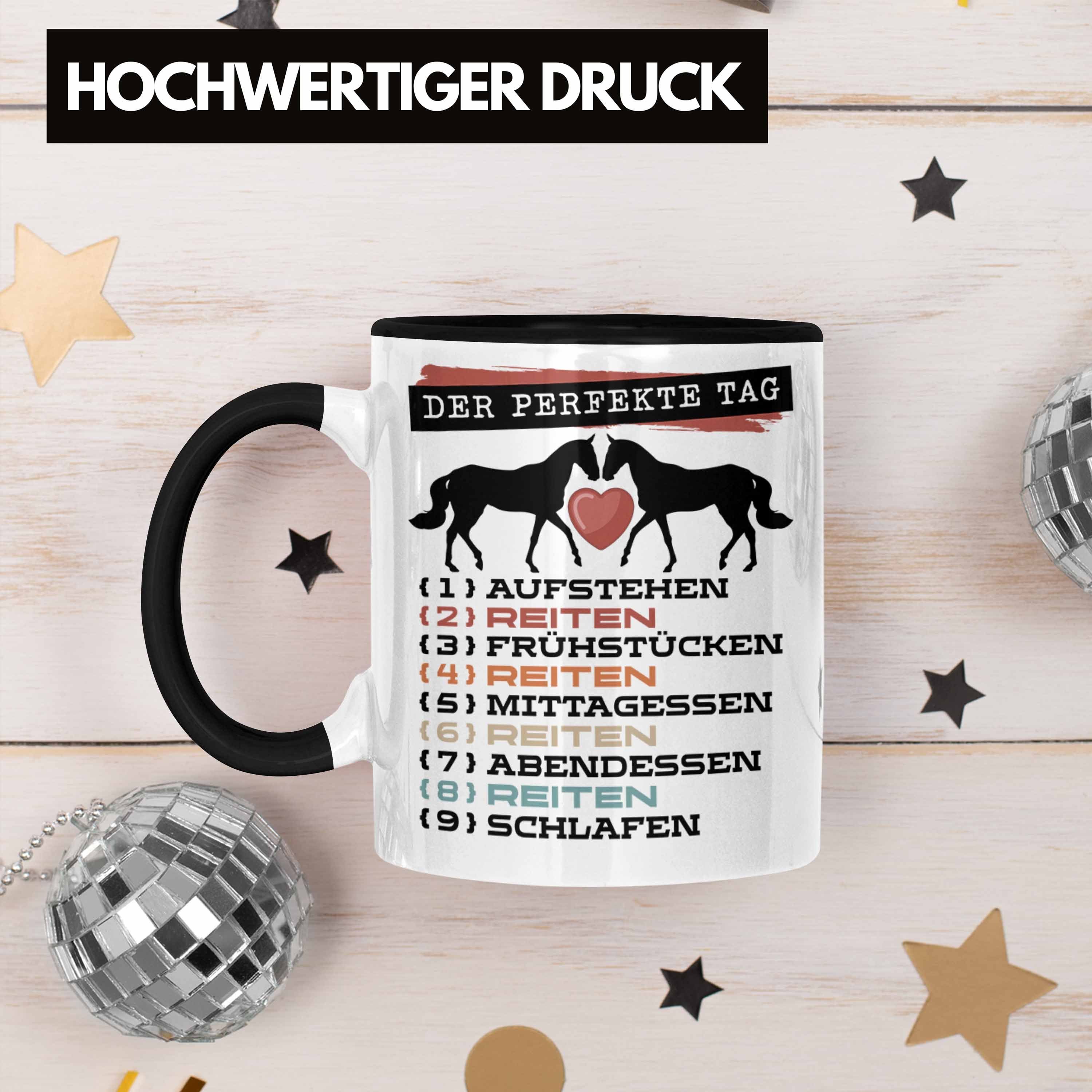 Tag Trendation Schwarz Becher - Tasse Tasse Reiten Trendation Pferde Perfekte Gesc Der Geschenk
