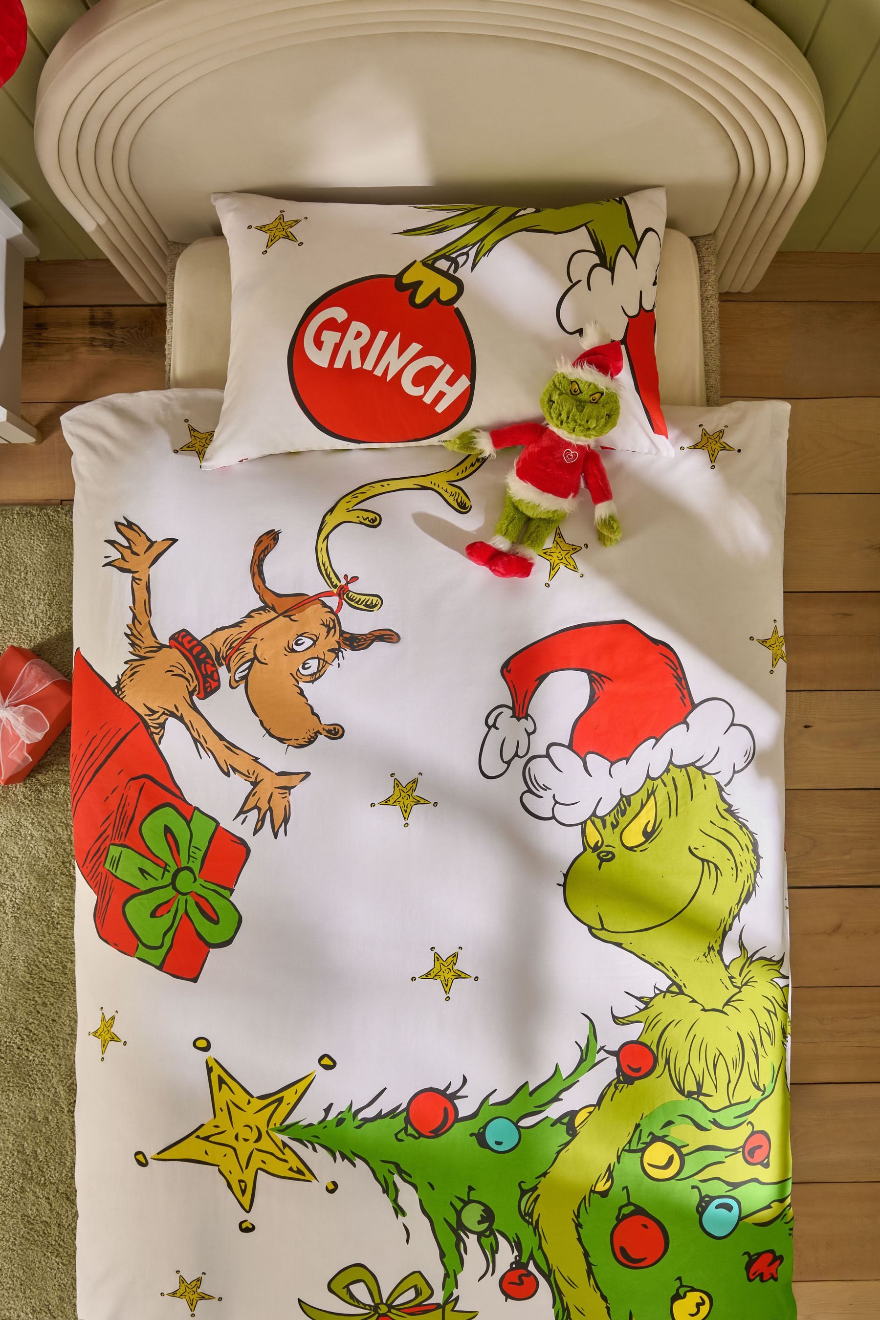 Next Bett-Set Bettbezug und Kissenbezug mit Weihnachtsgrinch, Bezug: Baumwo günstig online kaufen