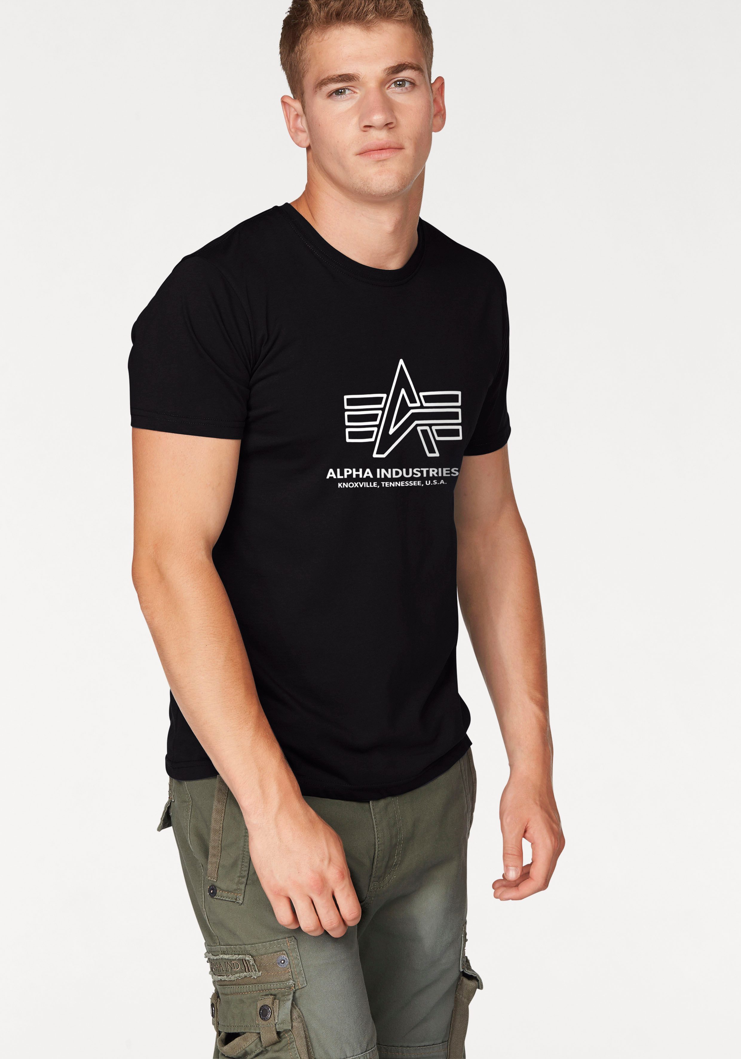 Alpha Industries Rundhalsshirt Logo Print T