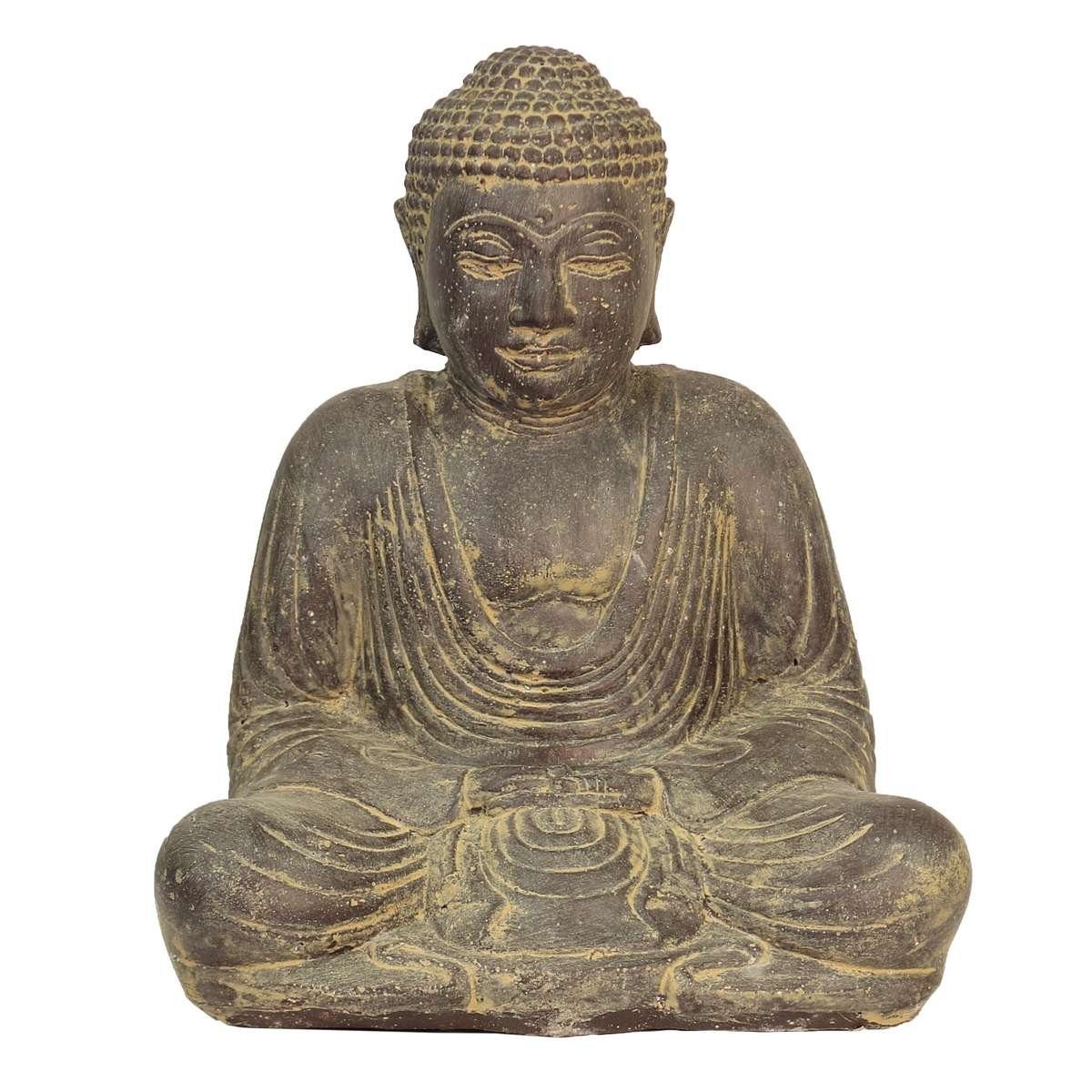 Oriental Galerie Dekofigur Japan Buddha Figur Gartenfigur aus Lavastein Sit günstig online kaufen