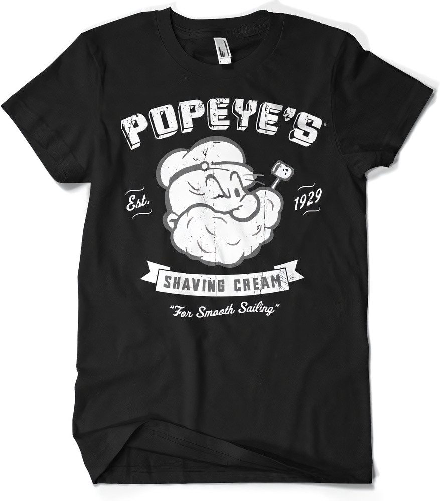 Popeye T-Shirt Shaving Cream Big Tall T-Shirt