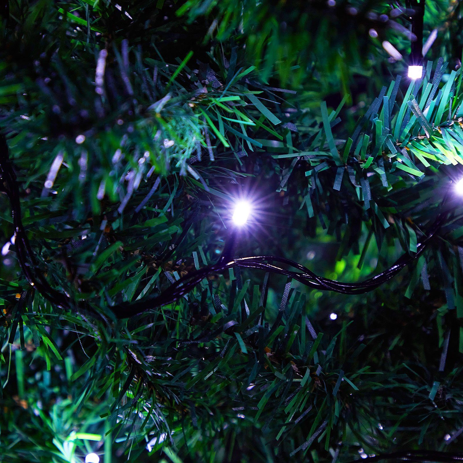 Rosnek LED-Baummantel 20m Baum, for Innen LED Lichterkette Garten Weiß 156-flammig Party Außen Weihnachten