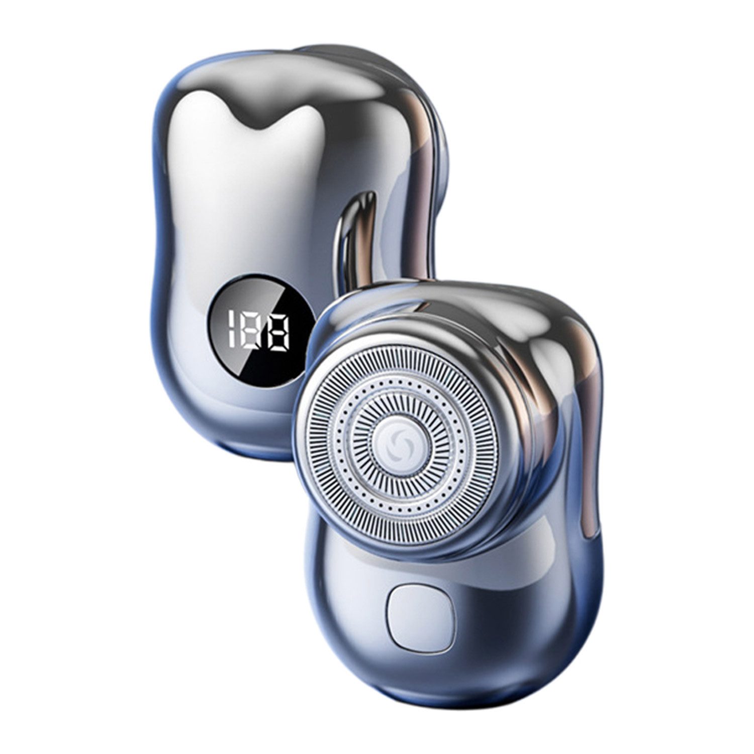 Refttenw Elektrorasierer Tragbarer Mini Rasierer Herren Elektrisch, mit LED Leistungsanzeige, USB Wiederaufladbar, Nass und Trockenrasierer