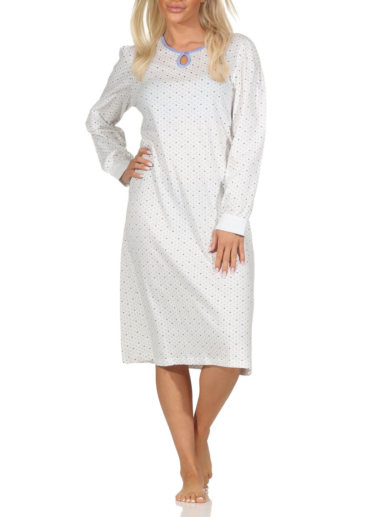 Nachthemd Normann Damen langarm Nachthemd im klassisch eleganten Design