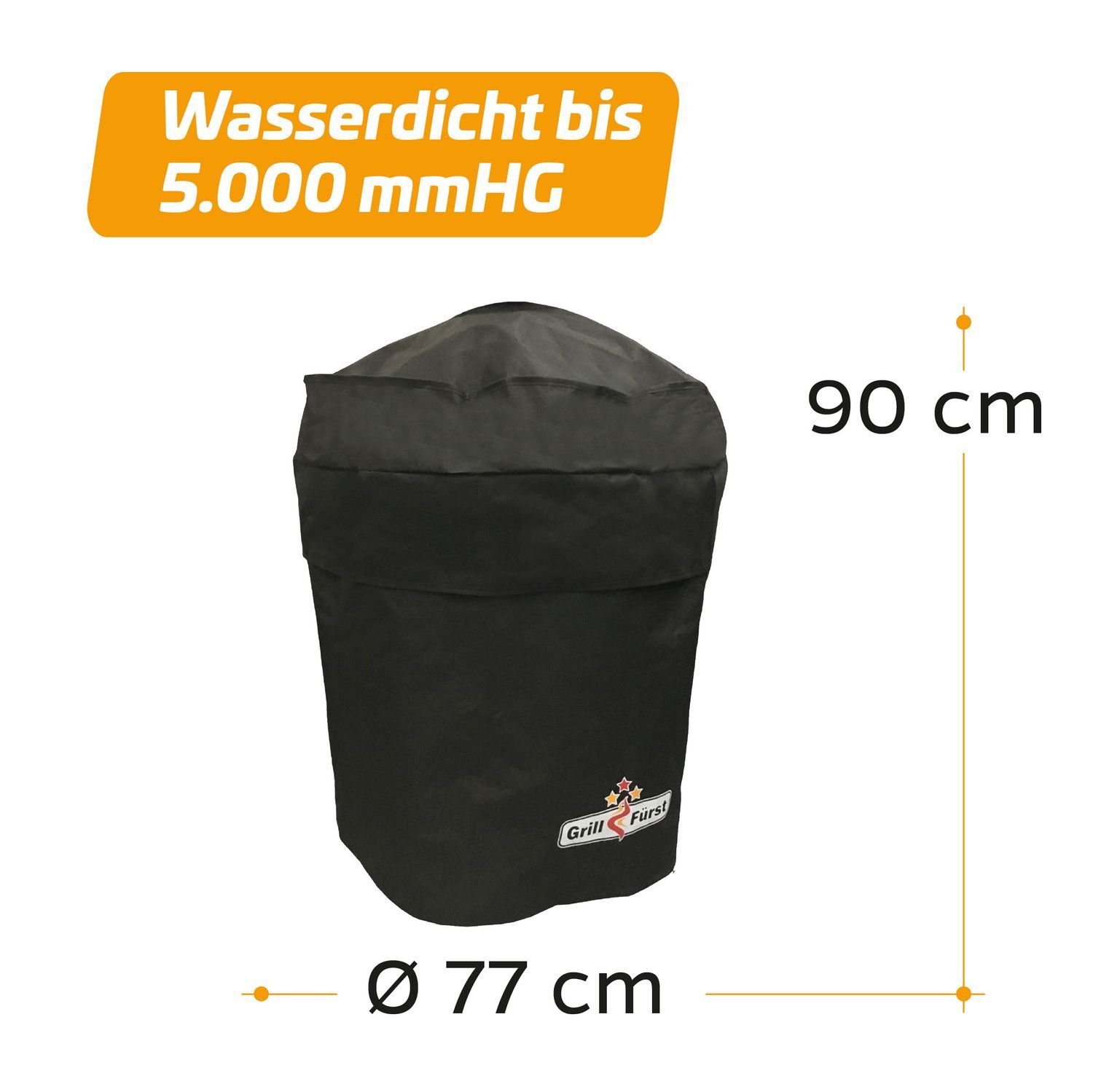 Grillabdeckhaube Grillfürst Abdeckhaube / Schutzhülle Ø 77 cm, Höhe 90 cm für Outdoorchef Chelsea 480 / Kensington 480