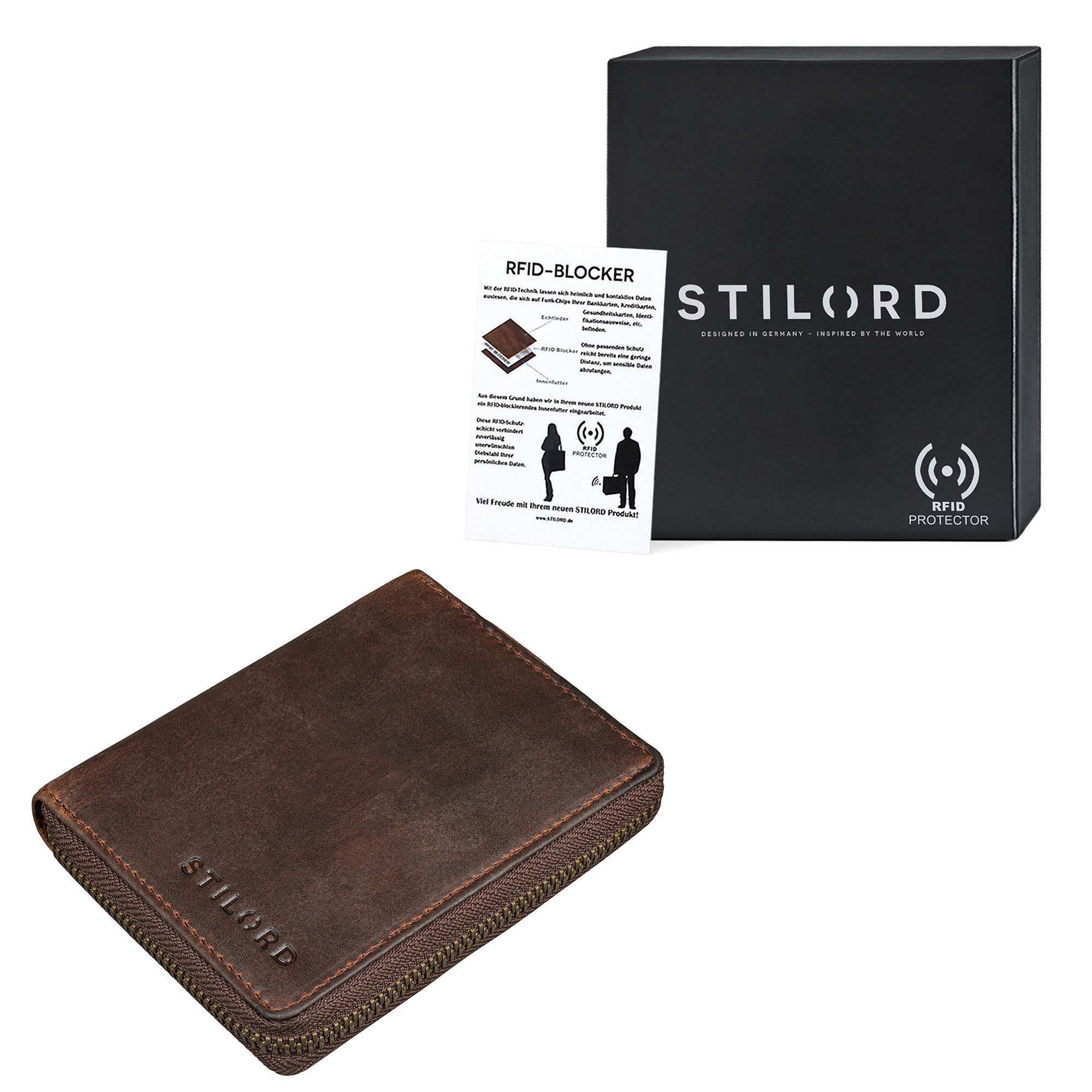 STILORD Geldbörse "Giannis" Mini Leder Portemonnaie Herren RFID