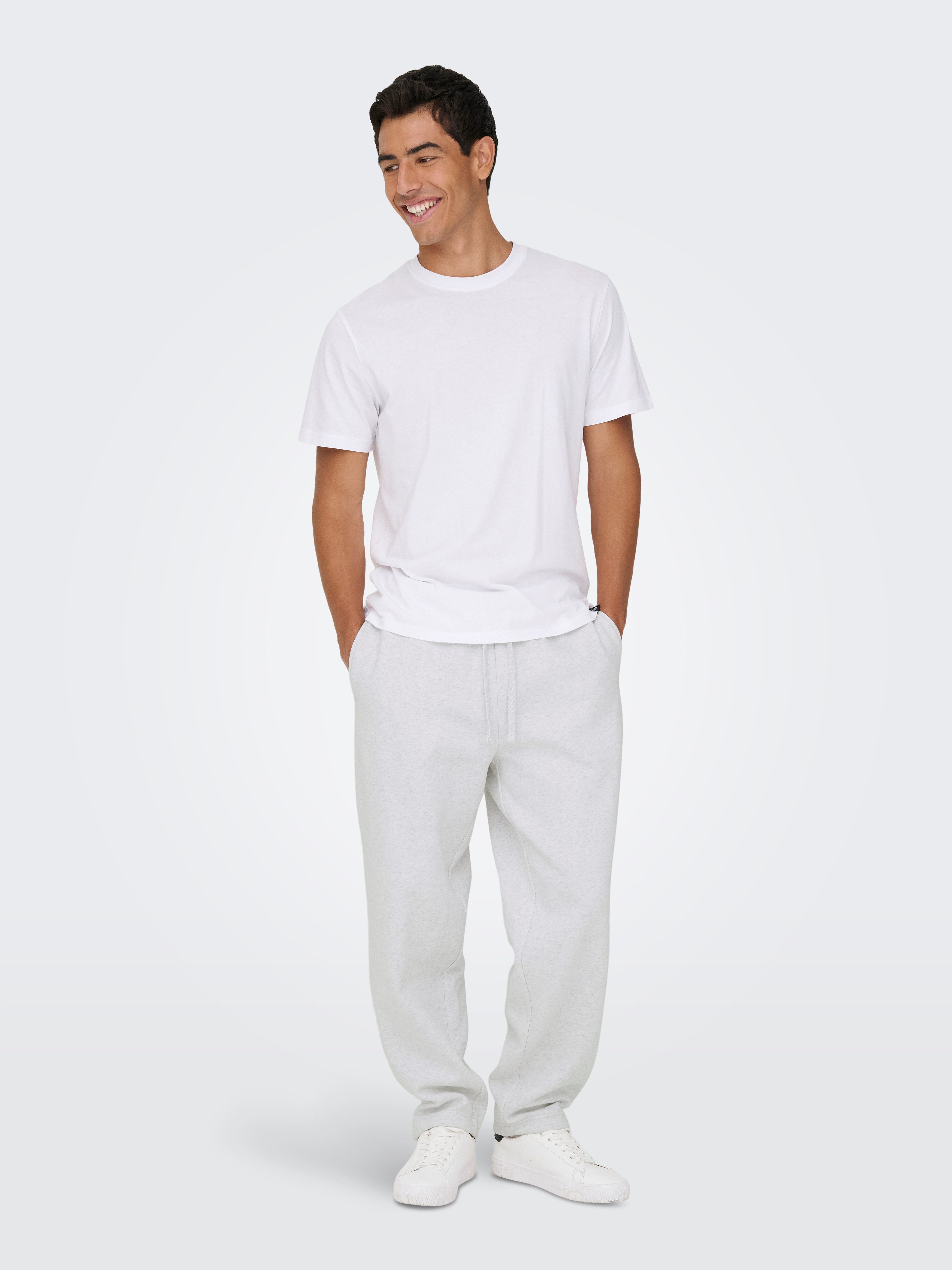 ONLY & SONS Sweathose ONSCERES WIDE PANT NOOS Baumwollmischung, relaxed fit