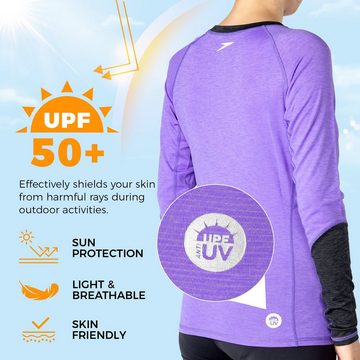 Speedo Badeanzug Lässiger weiblicher Rashguard L/S UPF 50+ Sonnenschutz