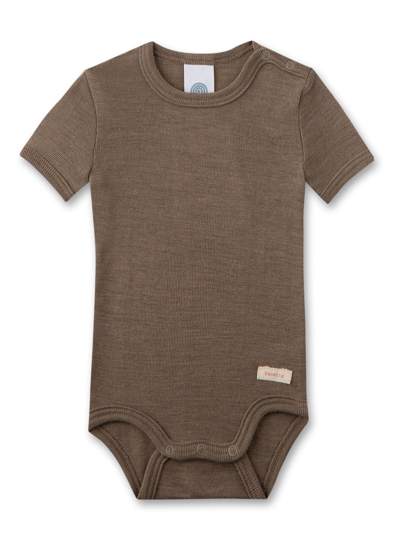 Sanetta Kurzarmbody Wolle-Seide Kurzarmbody (1-tlg)