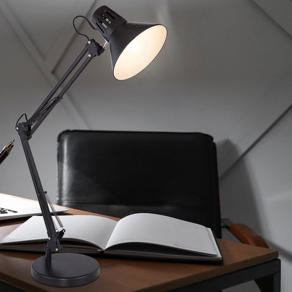 Nacht Tisch Klemm Leuchte schwarz Schlaf Zimmer Beleuchtung Flexo Spot Lampe